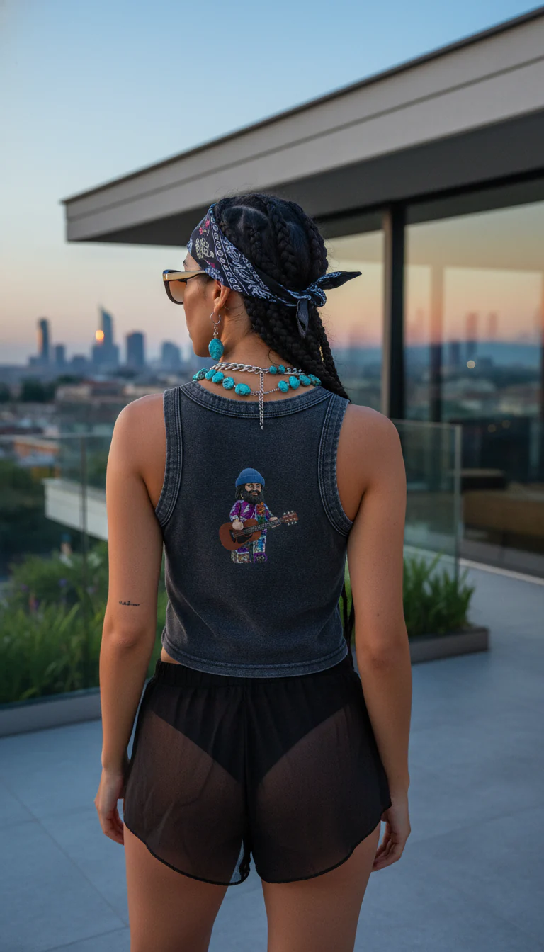 1+3 Bolt DeadHead Snow Washed Tank Top - Image 3
