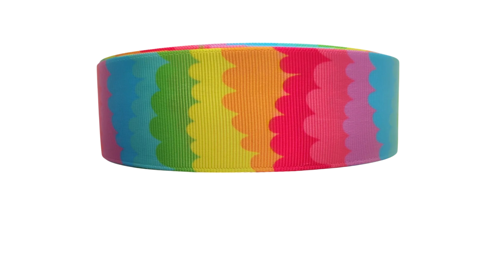 1.5" Wide Rainbow Ripple Nylon Dog Collar