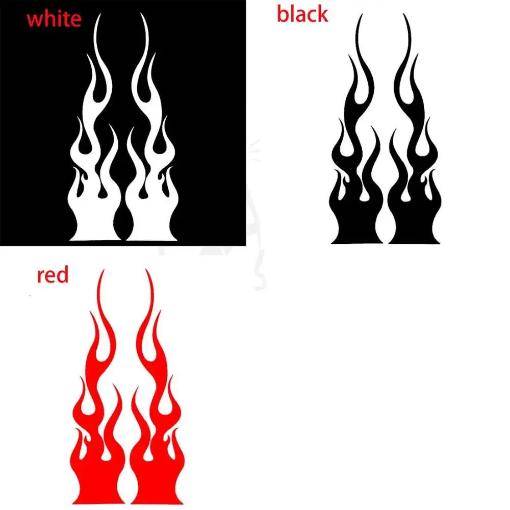 2Pcs/Set Flame Skulls Decals Motorcycle - Image 21