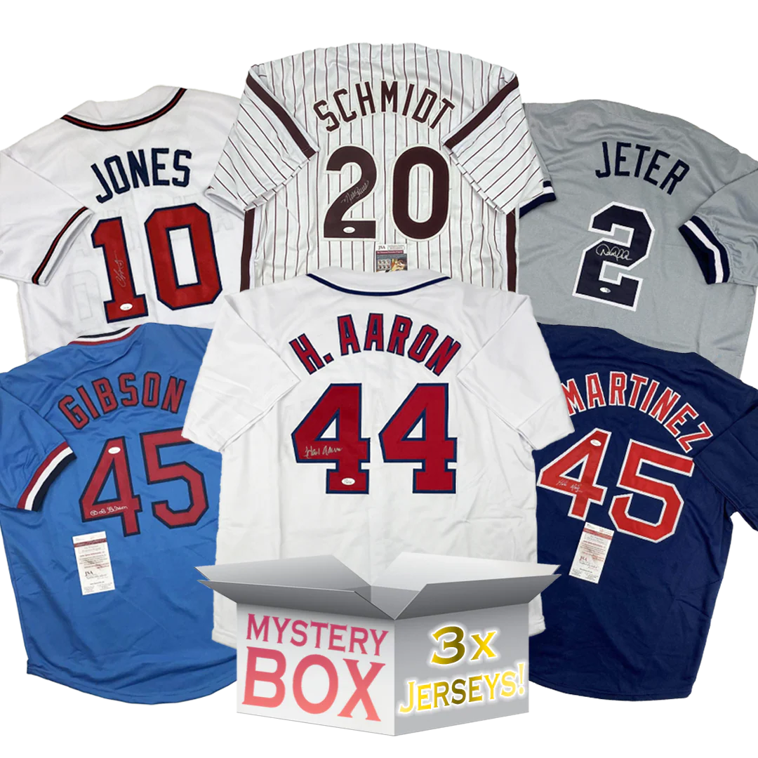 3x Hall of Famers Autographed/Signed Baseball Jerseys Mystery Box with PSA JSA or Beckett COA