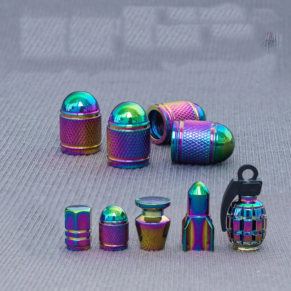 4PCS Colorful Valve Stem Caps - Image 4