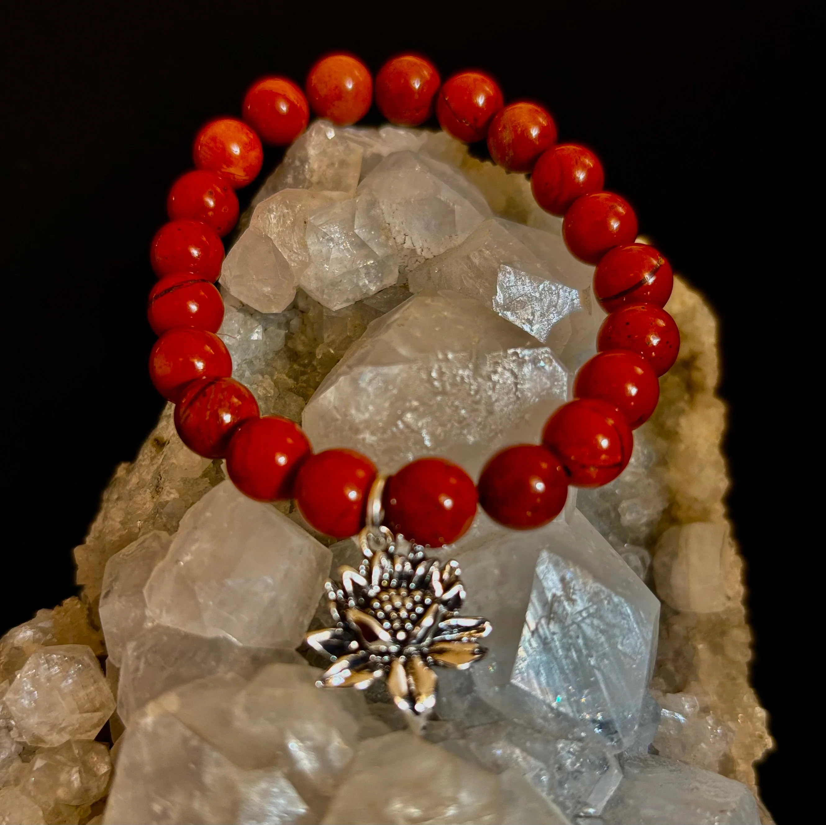 7 Wonders Natural Stone Charm Bracelet Collection | 8mm Healing Gemstone Beads with Silver Charms (SmallāMedium Wrists) - Image 3