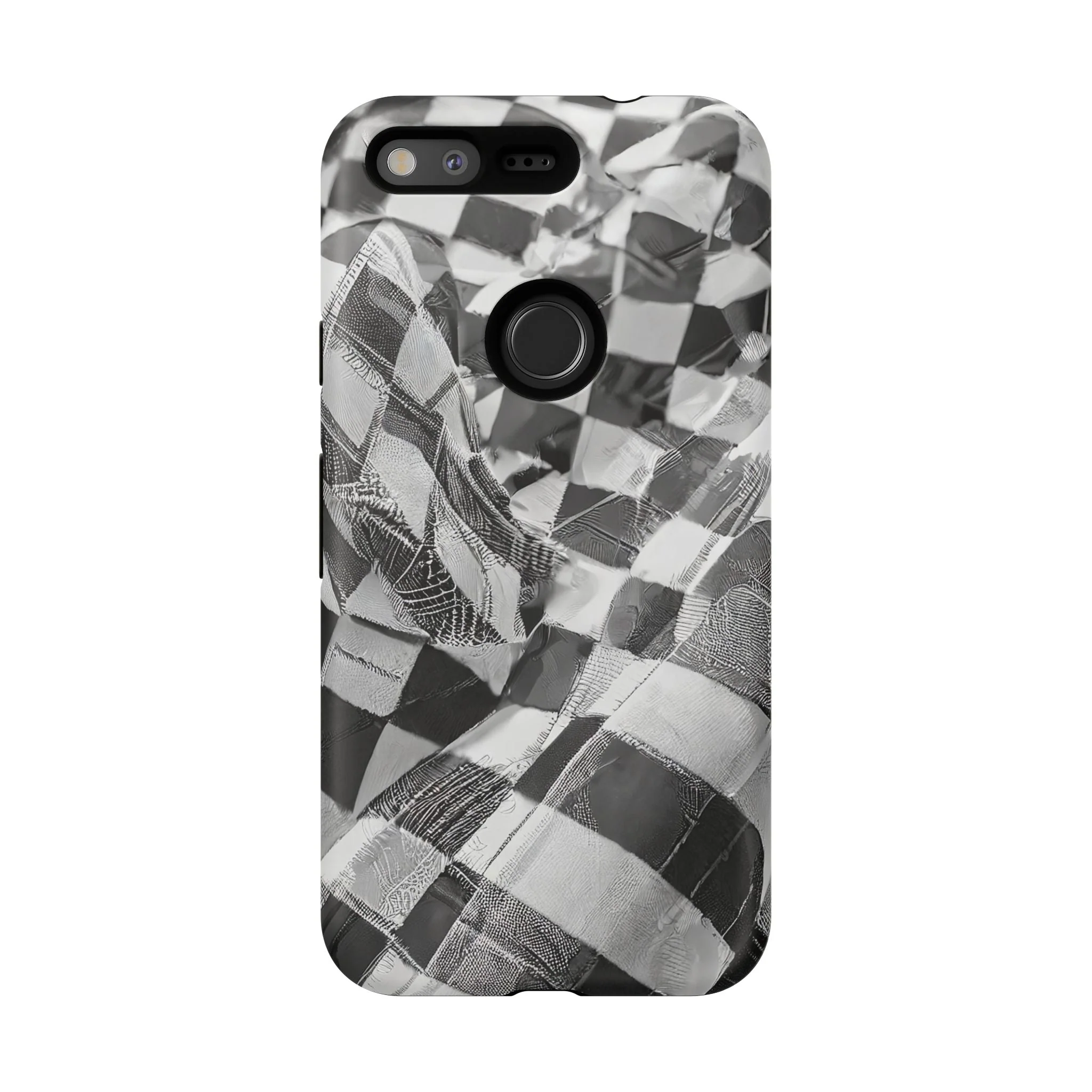 Abstract Checker Print Tough Phone Case - Image 50