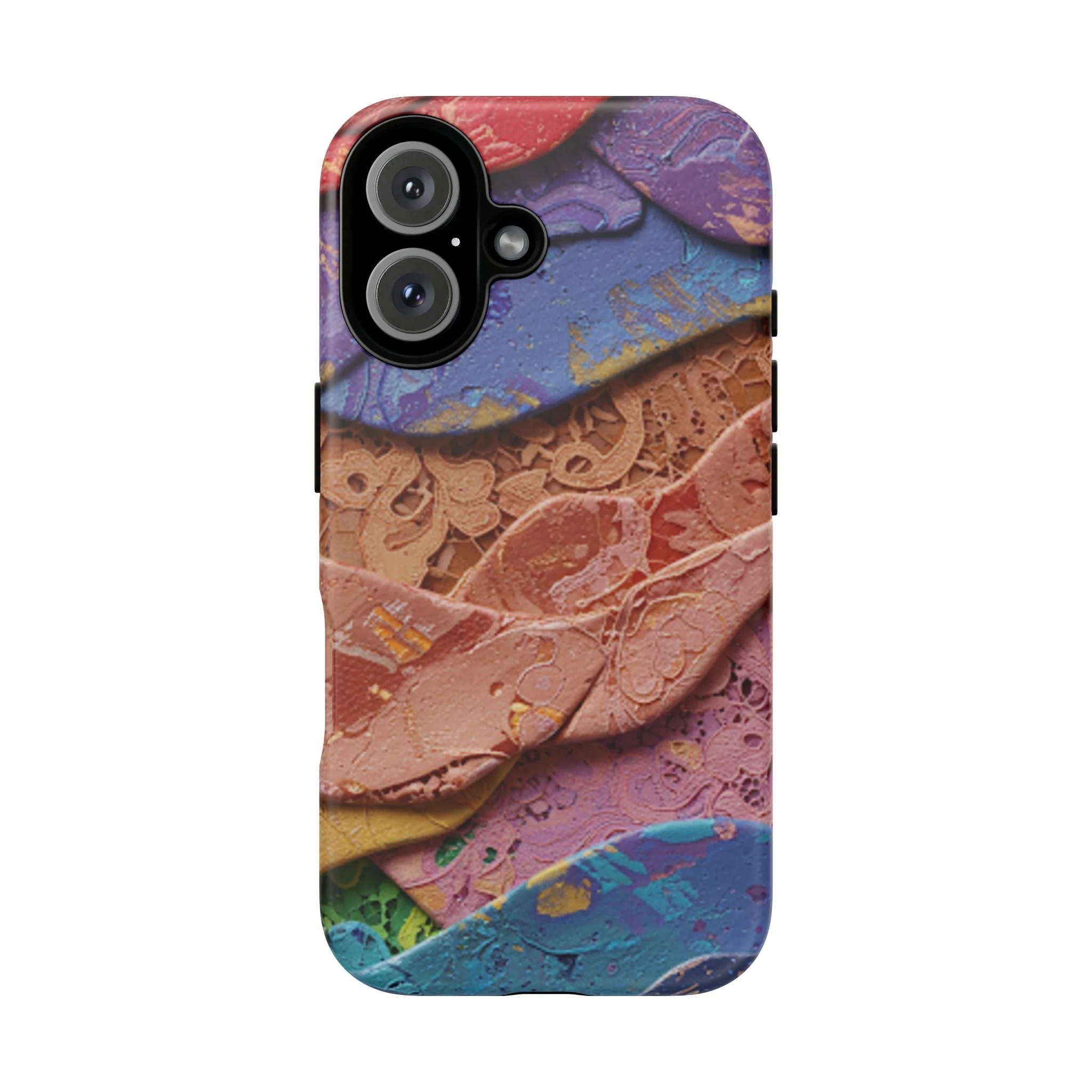 Abstract Painted Lace Tough Phone Case - Image 3