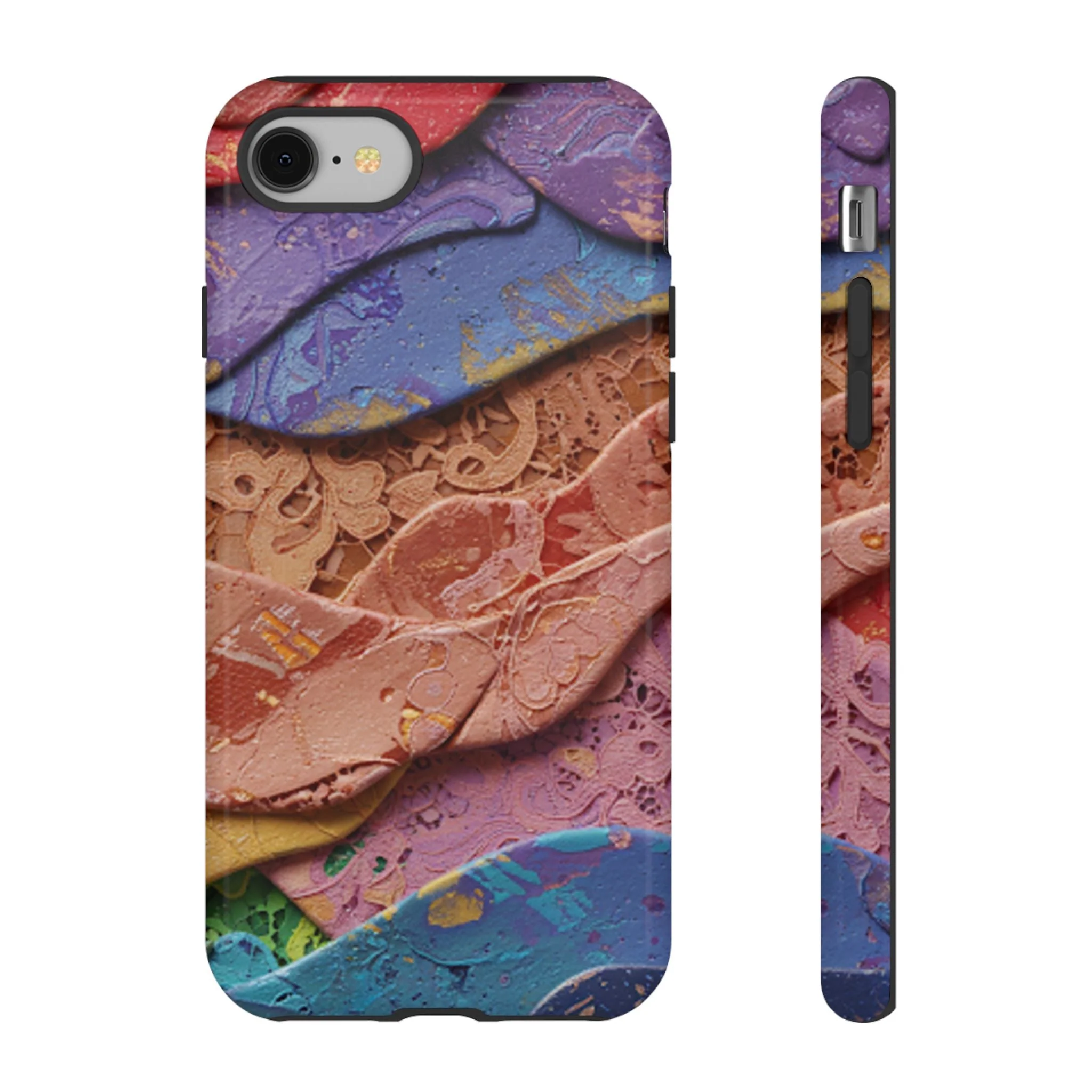 Abstract Painted Lace Tough Phone Case - Image 4