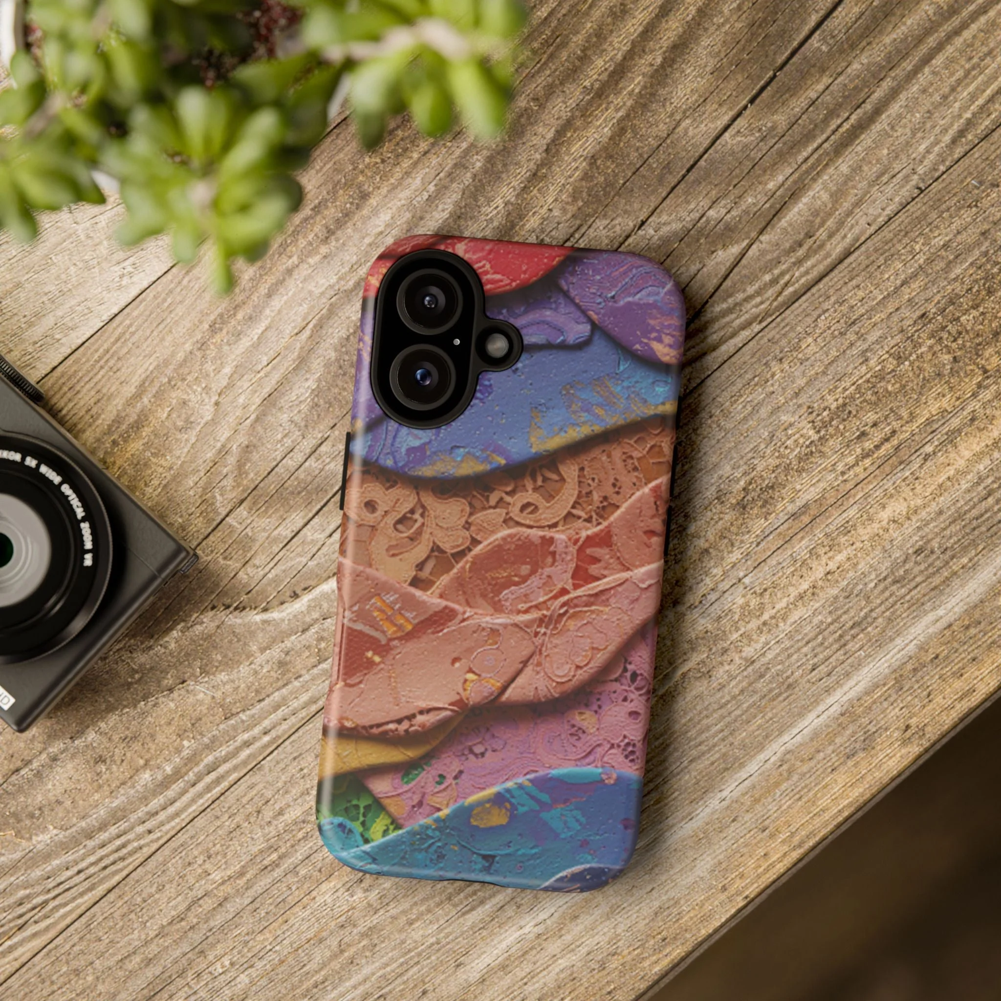 Abstract Painted Lace Tough Phone Case - Image 58