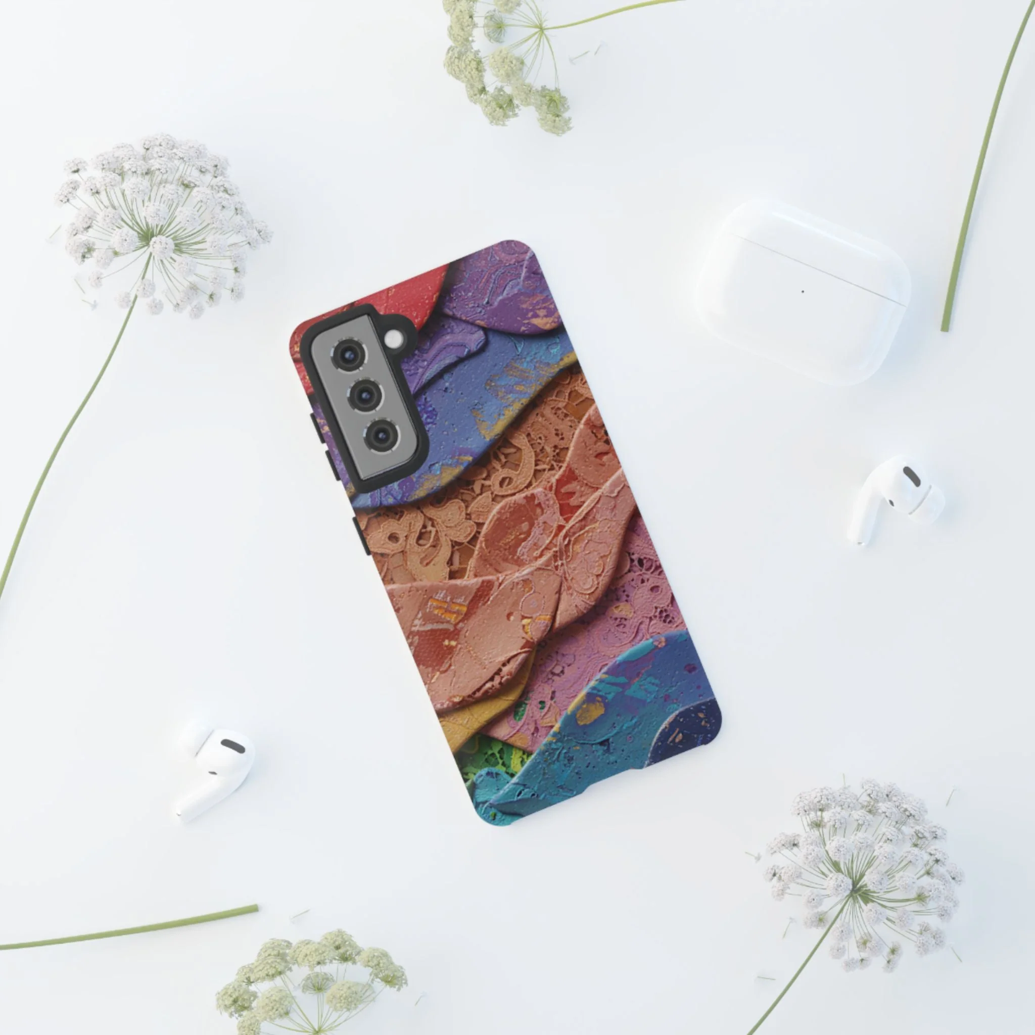 Abstract Painted Lace Tough Phone Case - Image 62