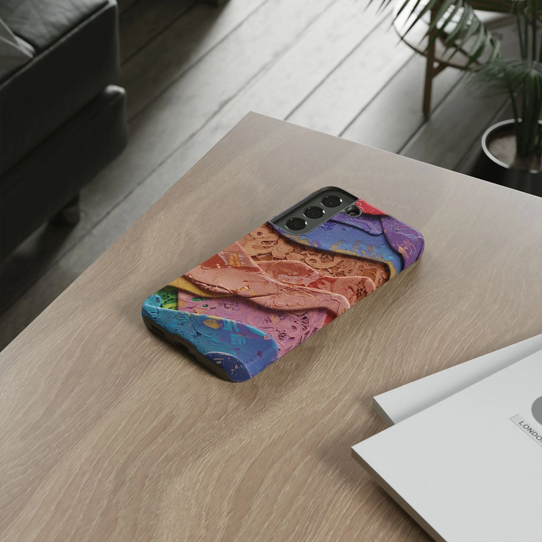 Abstract Painted Lace Tough Phone Case - Image 66