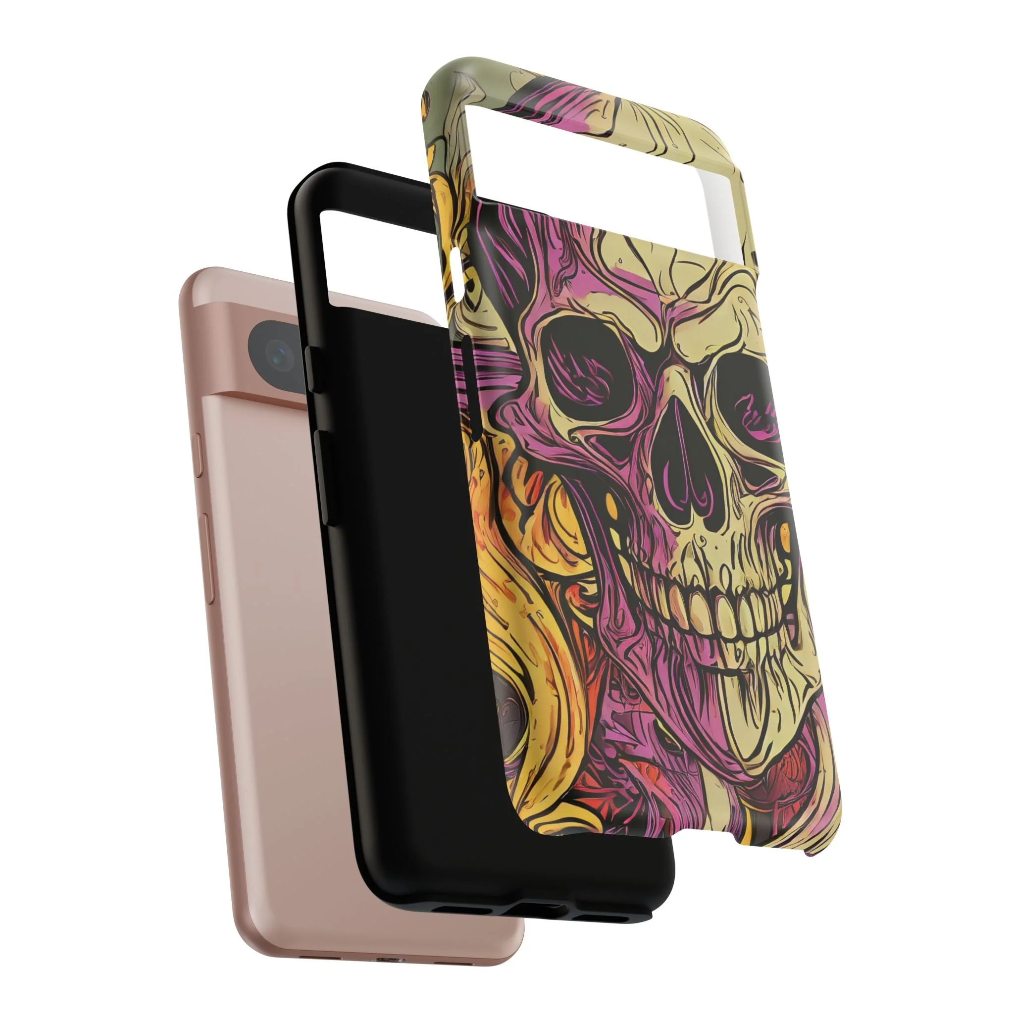 Abstract Purple Skull Tough Phone Case - Image 100