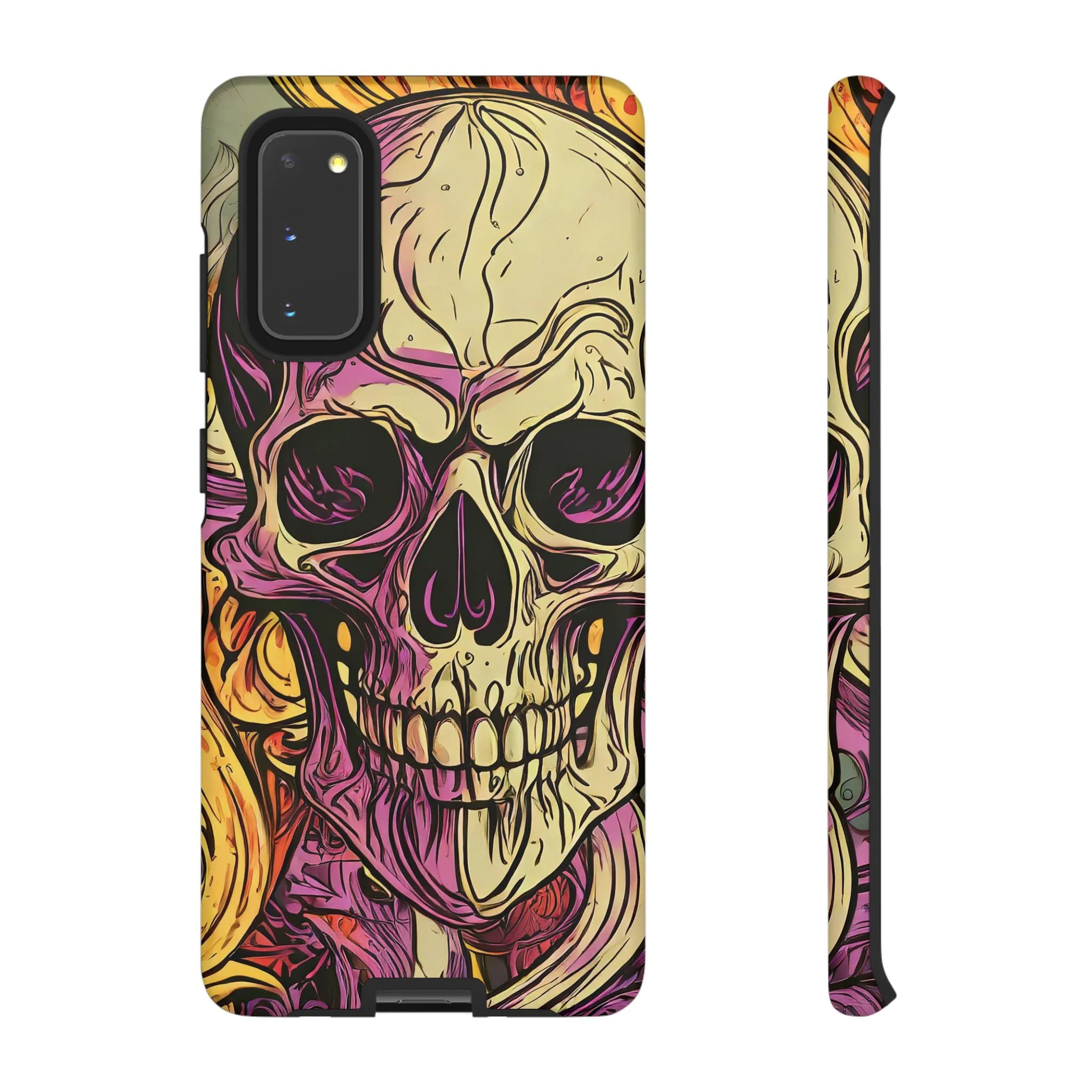 Abstract Purple Skull Tough Phone Case - Image 16