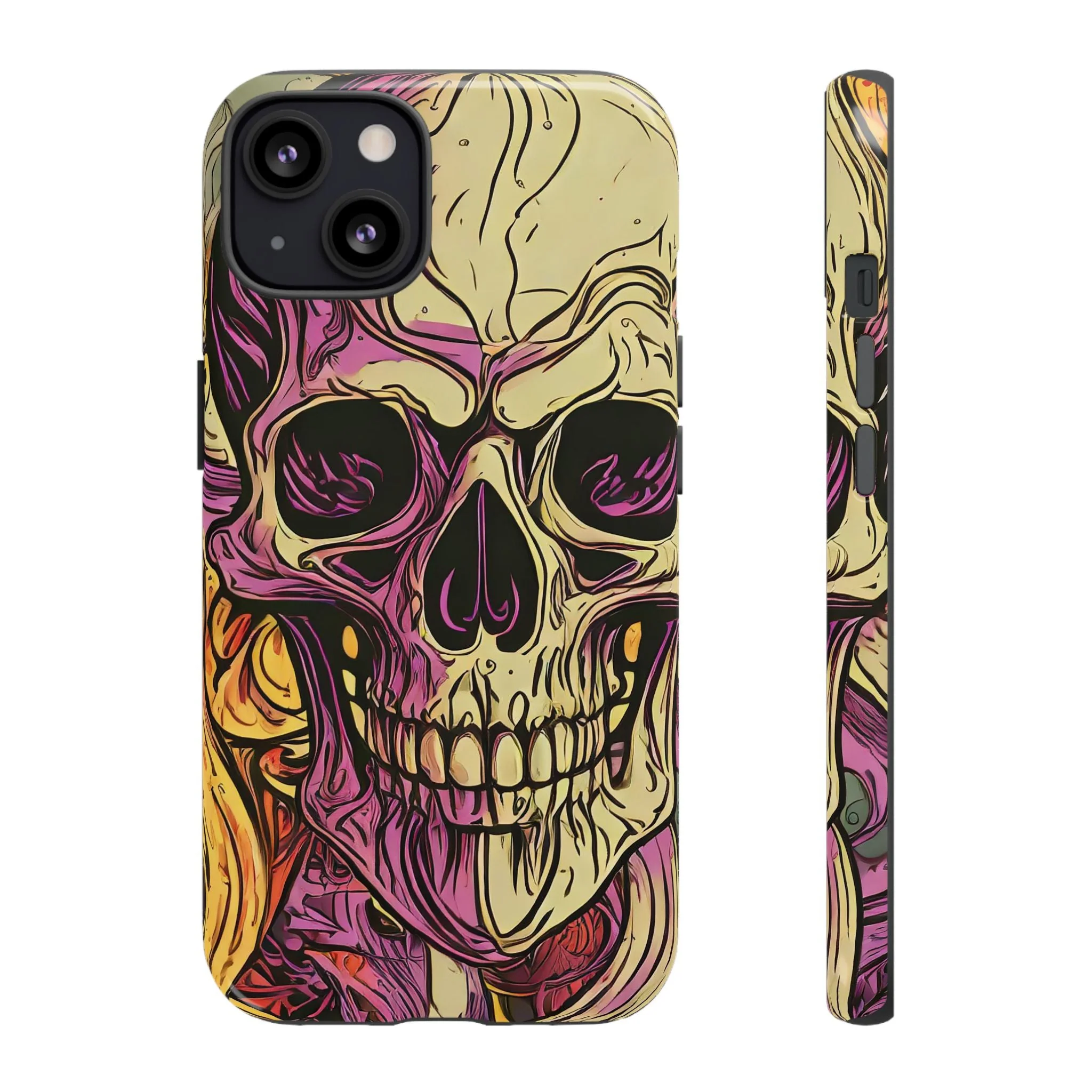 Abstract Purple Skull Tough Phone Case - Image 19