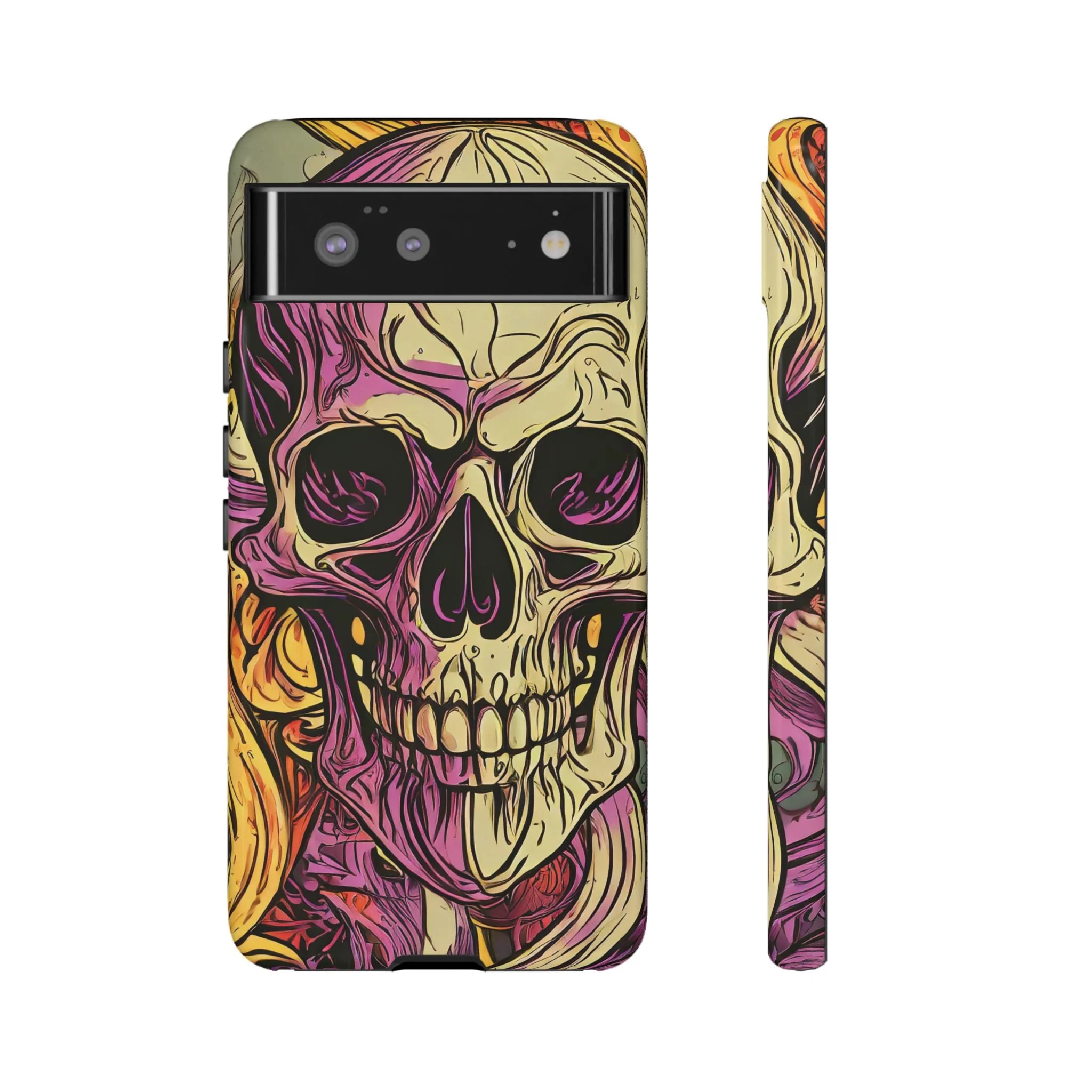 Abstract Purple Skull Tough Phone Case - Image 23