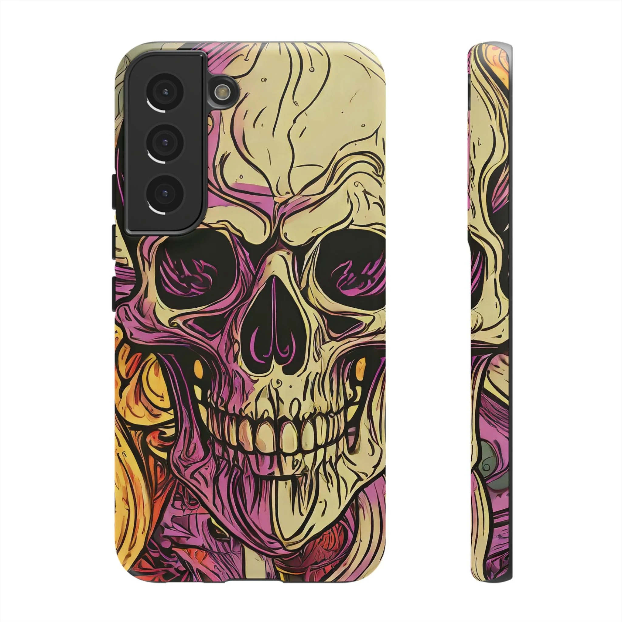 Abstract Purple Skull Tough Phone Case - Image 26