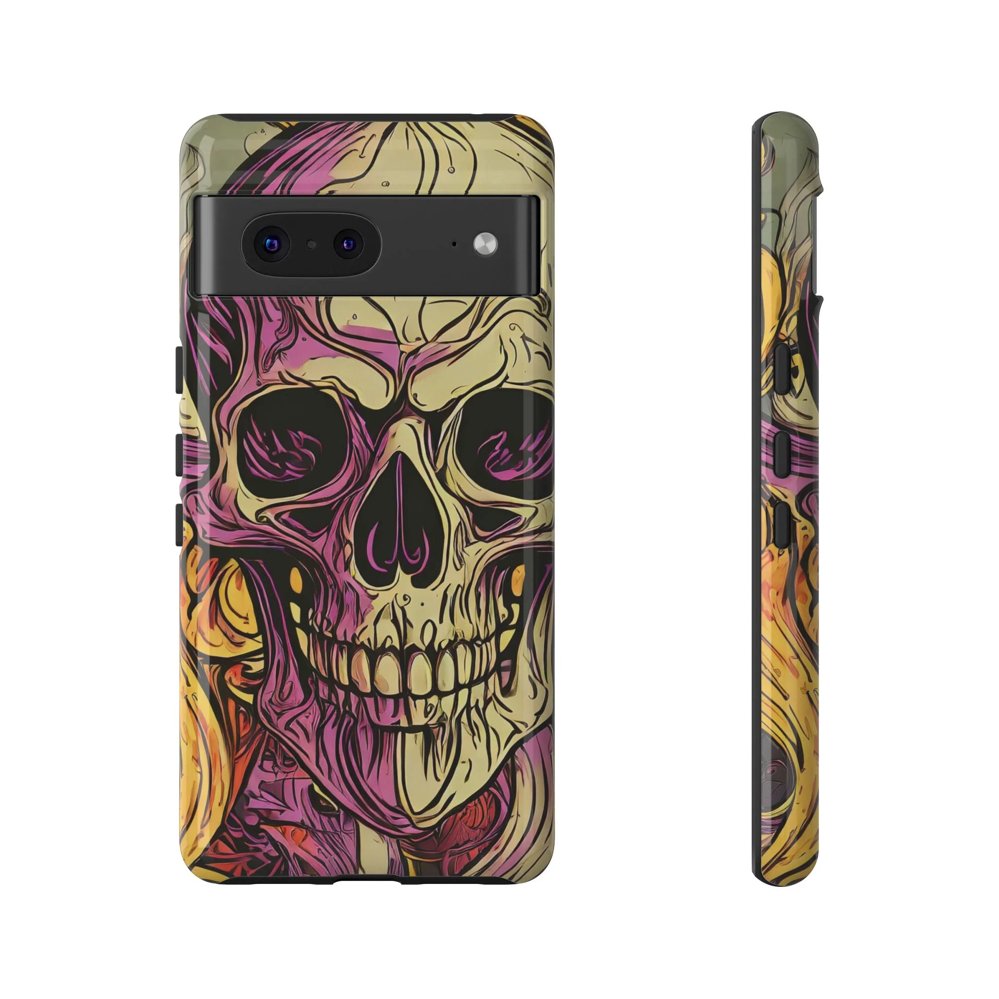 Abstract Purple Skull Tough Phone Case - Image 31