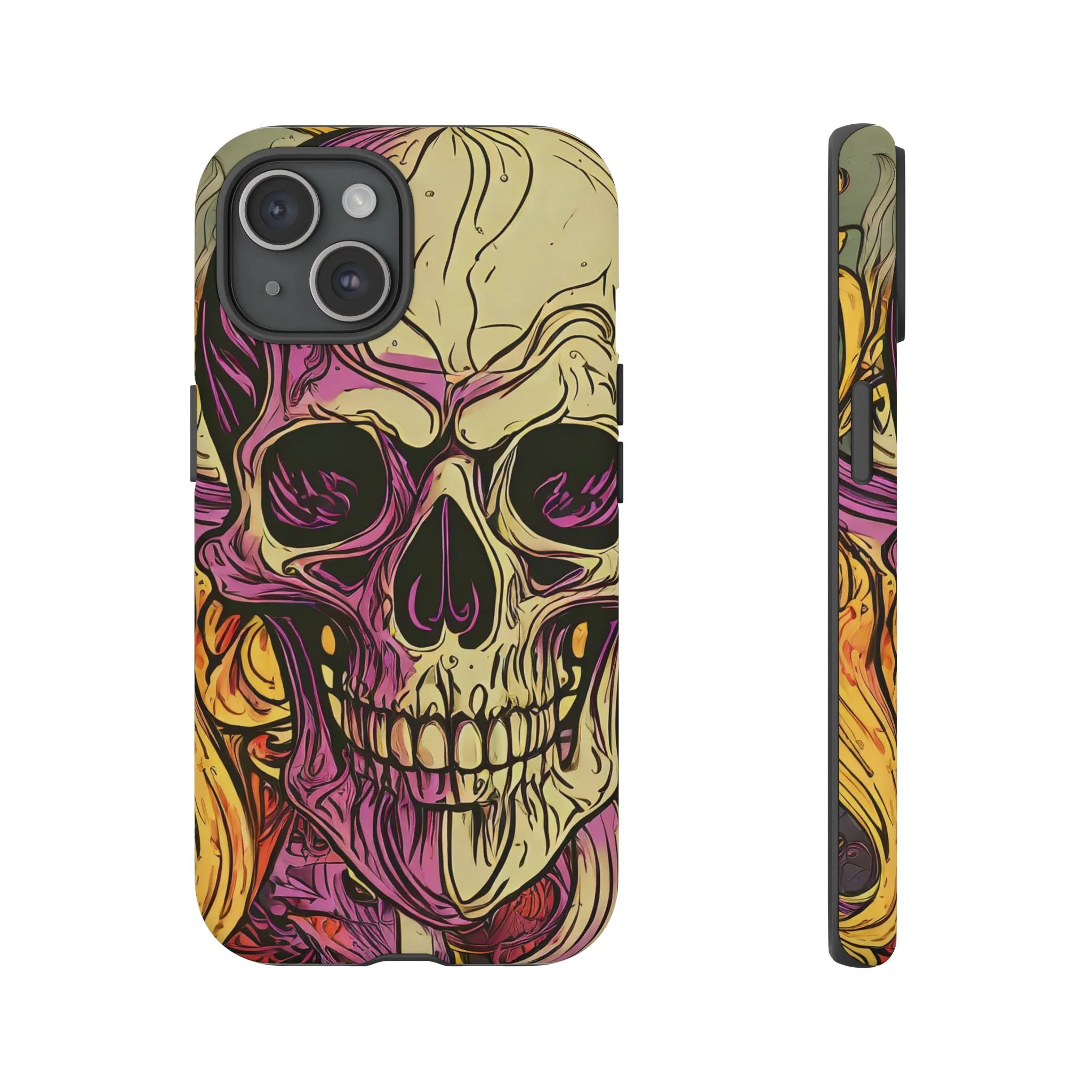 Abstract Purple Skull Tough Phone Case - Image 34