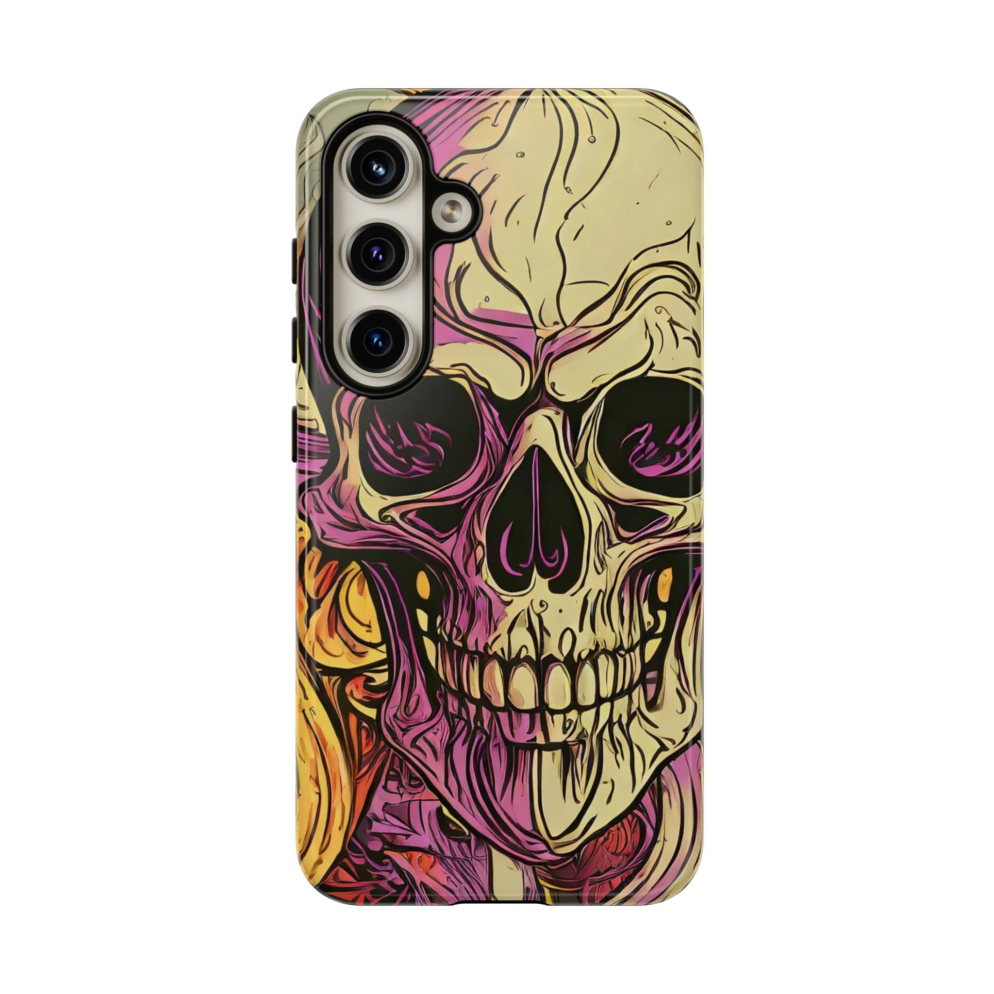Abstract Purple Skull Tough Phone Case - Image 35