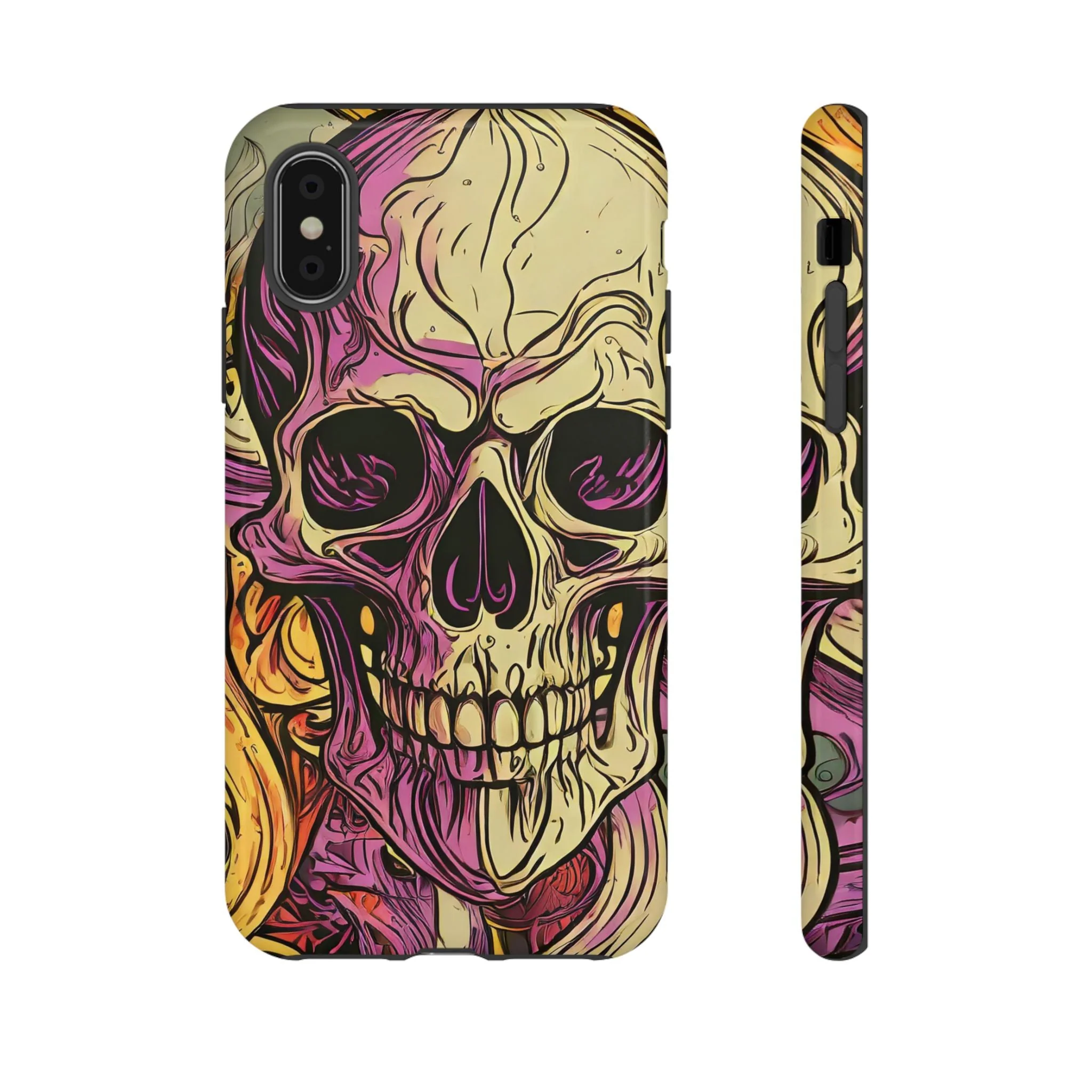 Abstract Purple Skull Tough Phone Case - Image 5