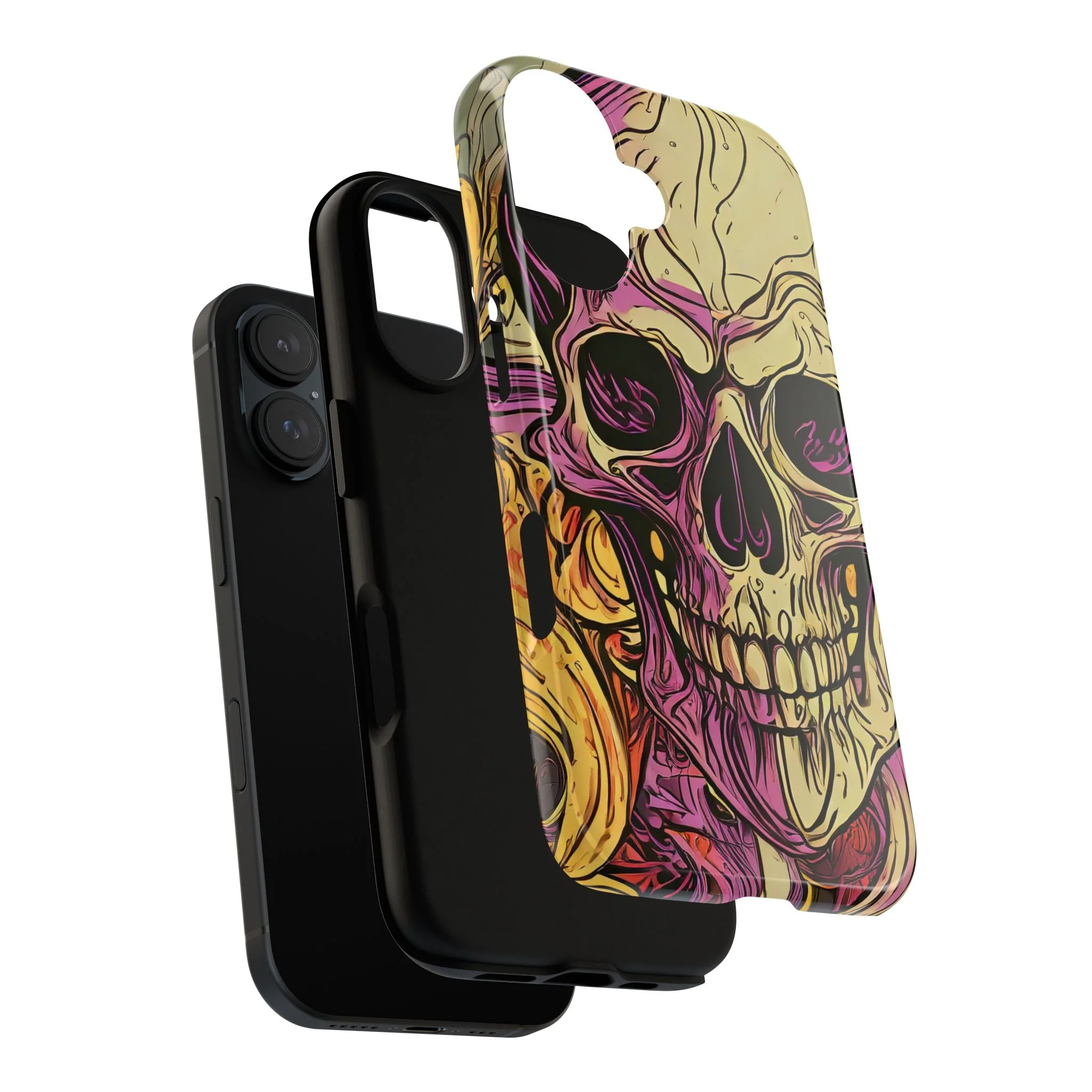 Abstract Purple Skull Tough Phone Case - Image 54