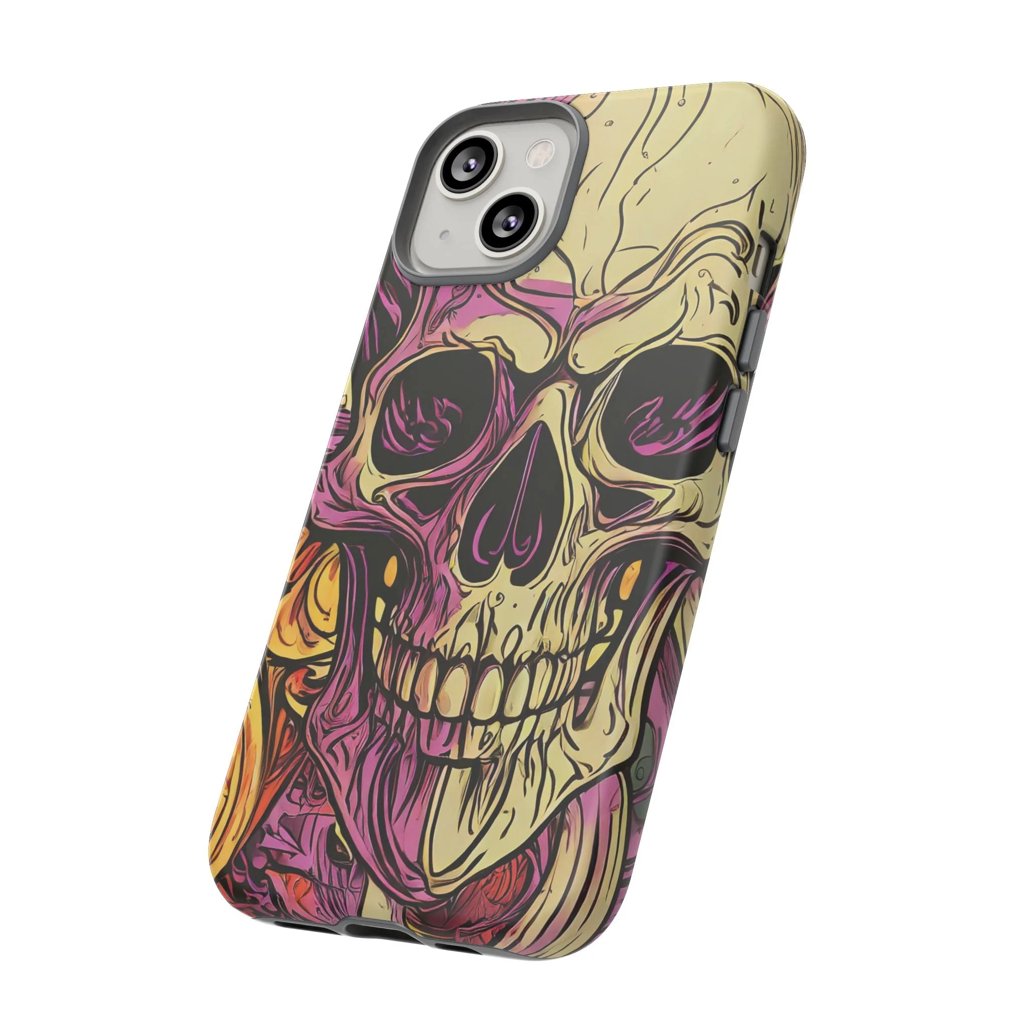 Abstract Purple Skull Tough Phone Case - Image 70