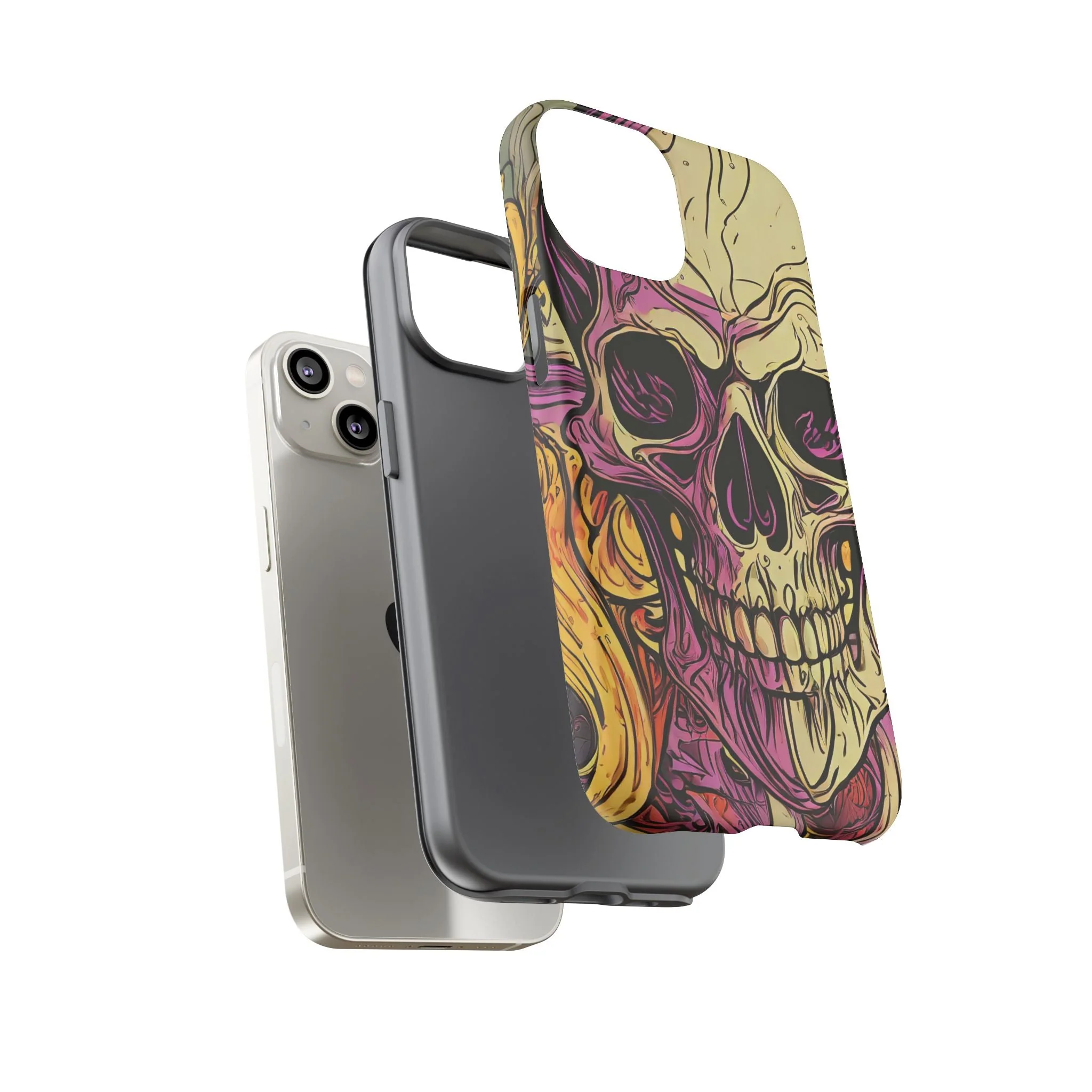 Abstract Purple Skull Tough Phone Case - Image 71