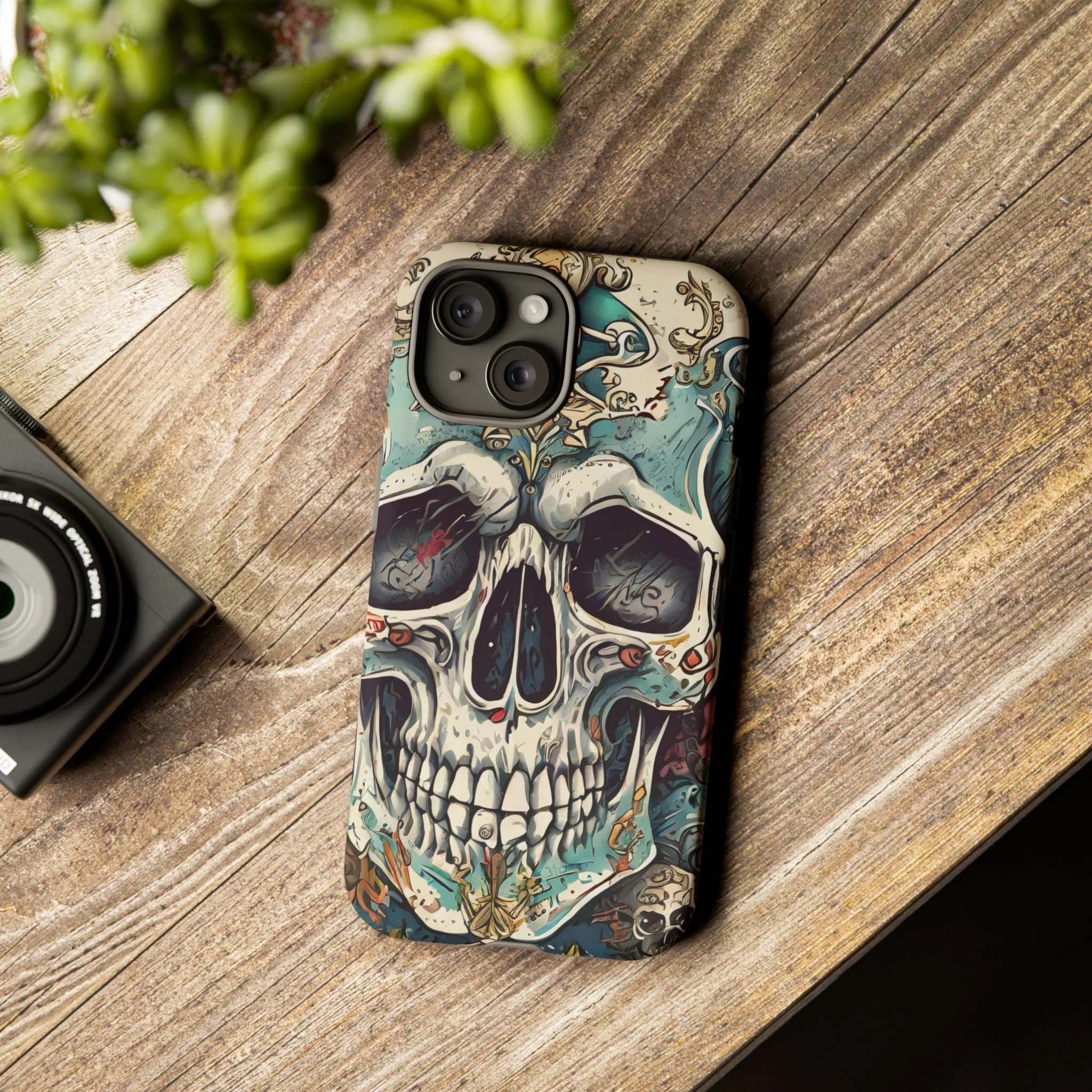Abstract Skull Tough Phone Case - Image 100