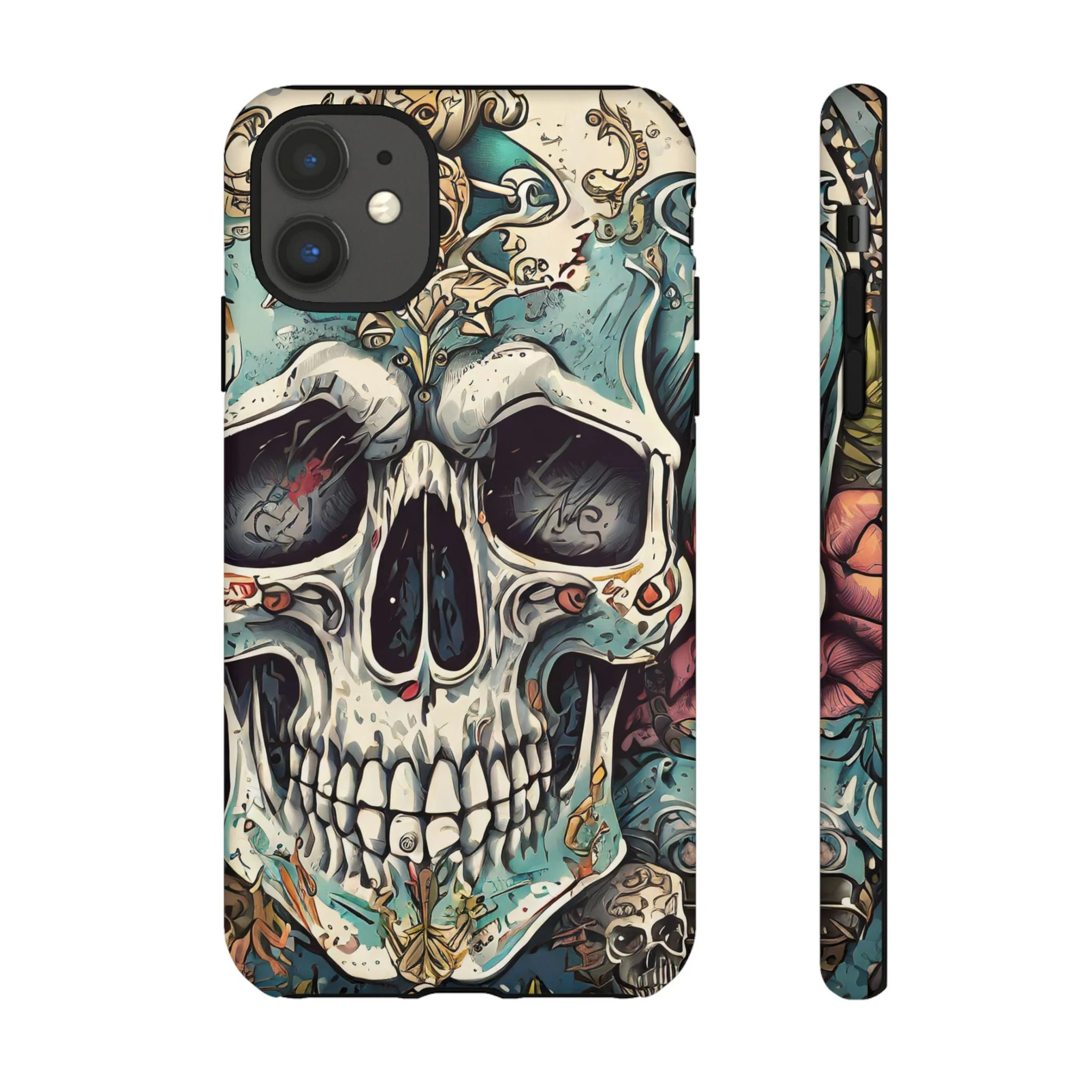 Abstract Skull Tough Phone Case - Image 12