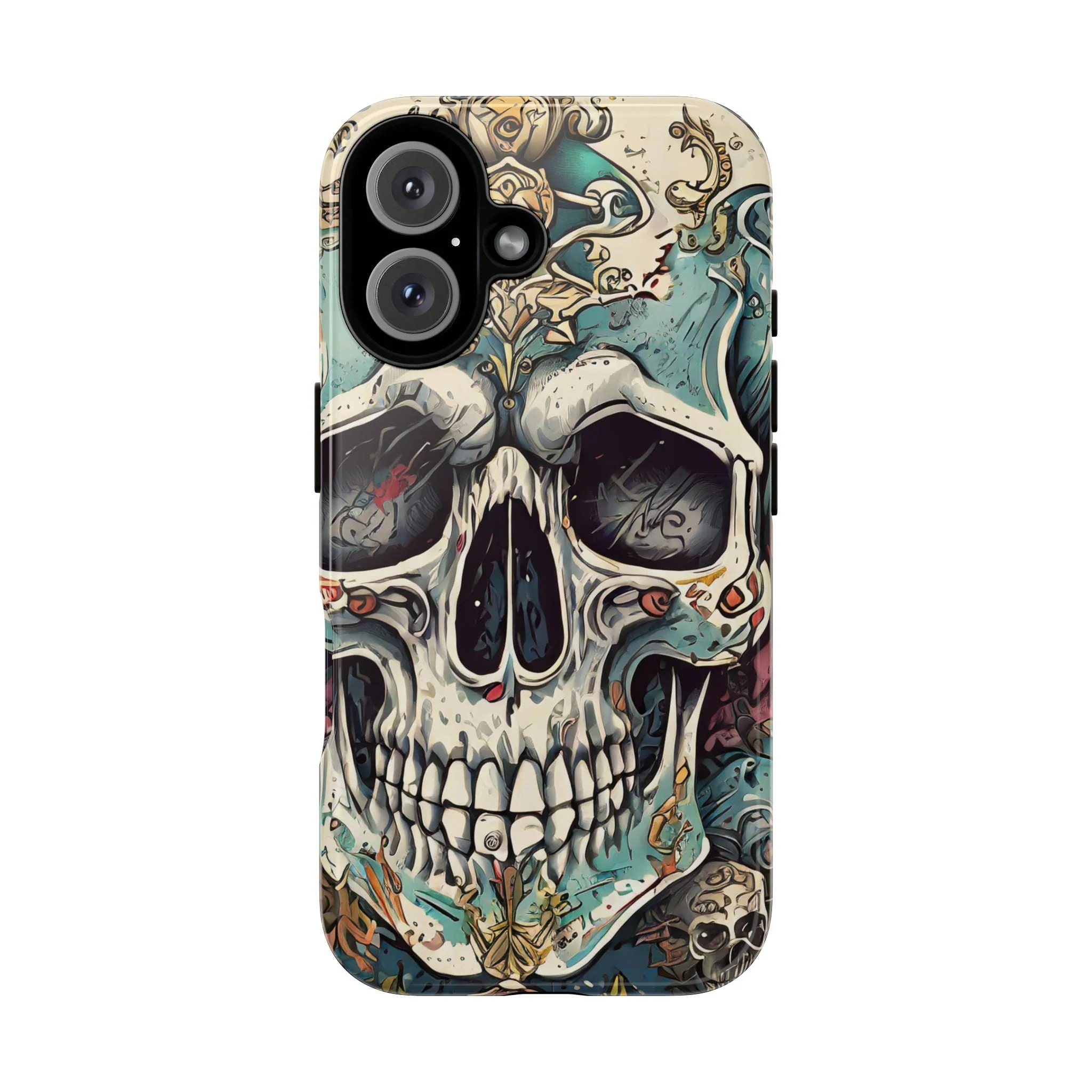 Abstract Skull Tough Phone Case - Image 2