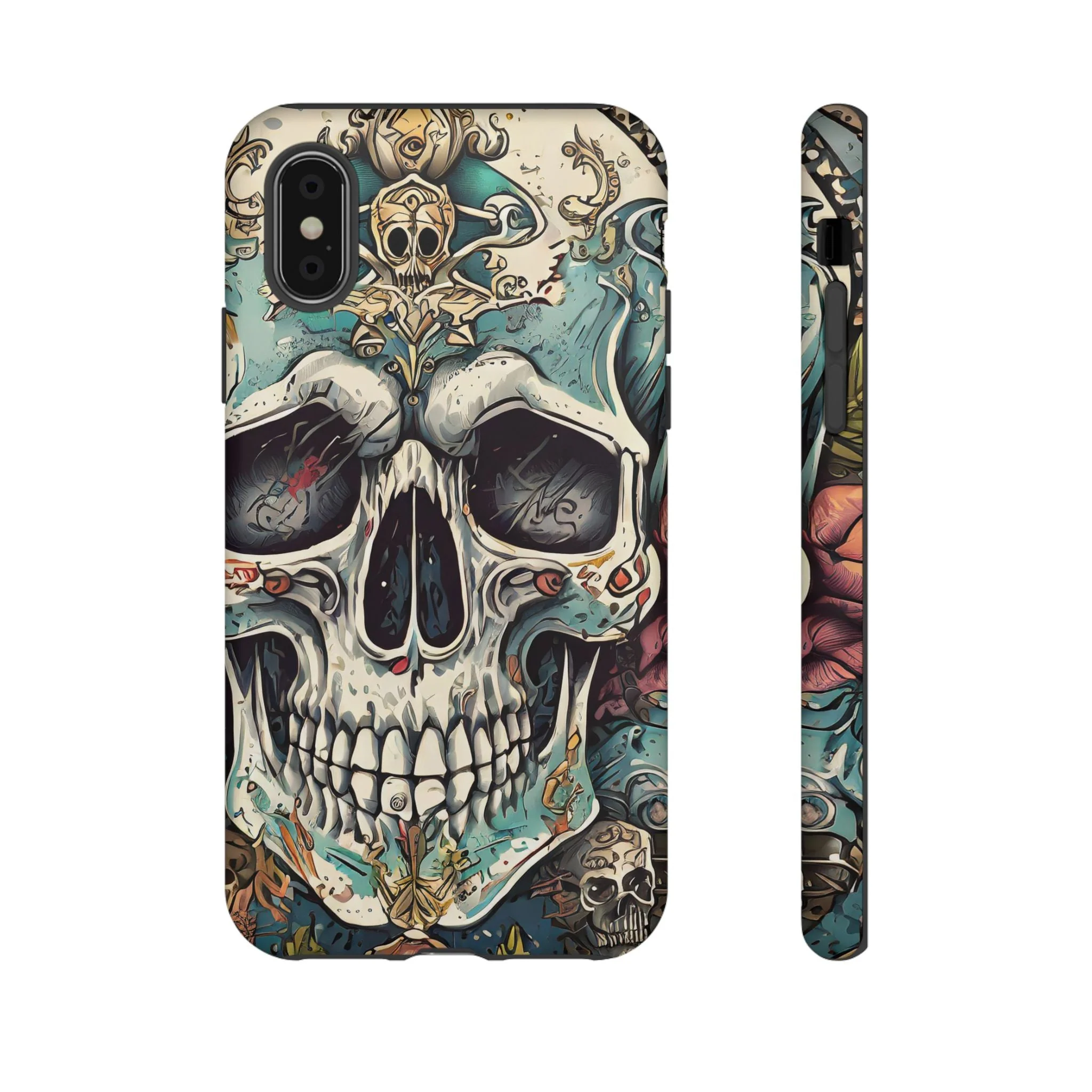 Abstract Skull Tough Phone Case - Image 6