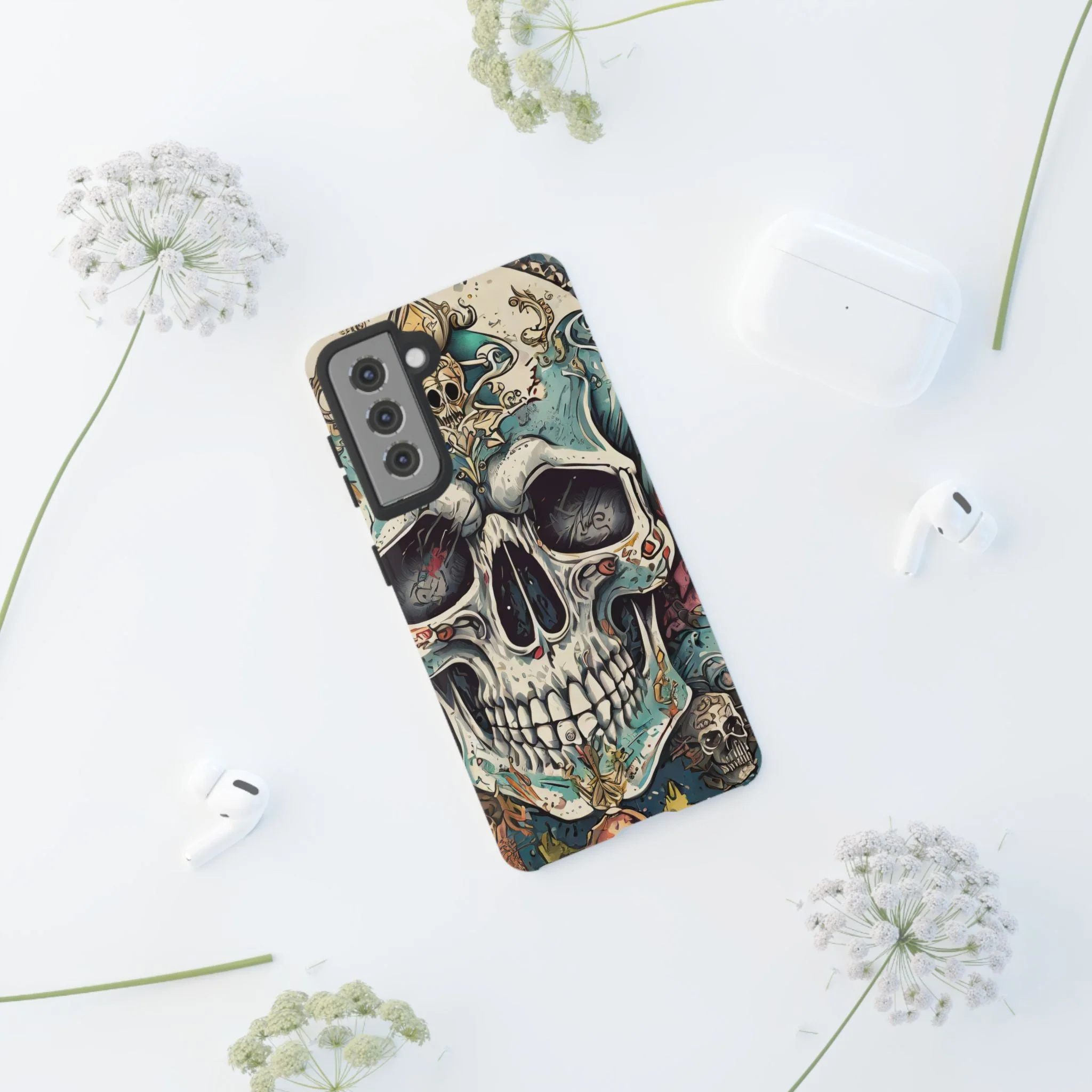 Abstract Skull Tough Phone Case - Image 65