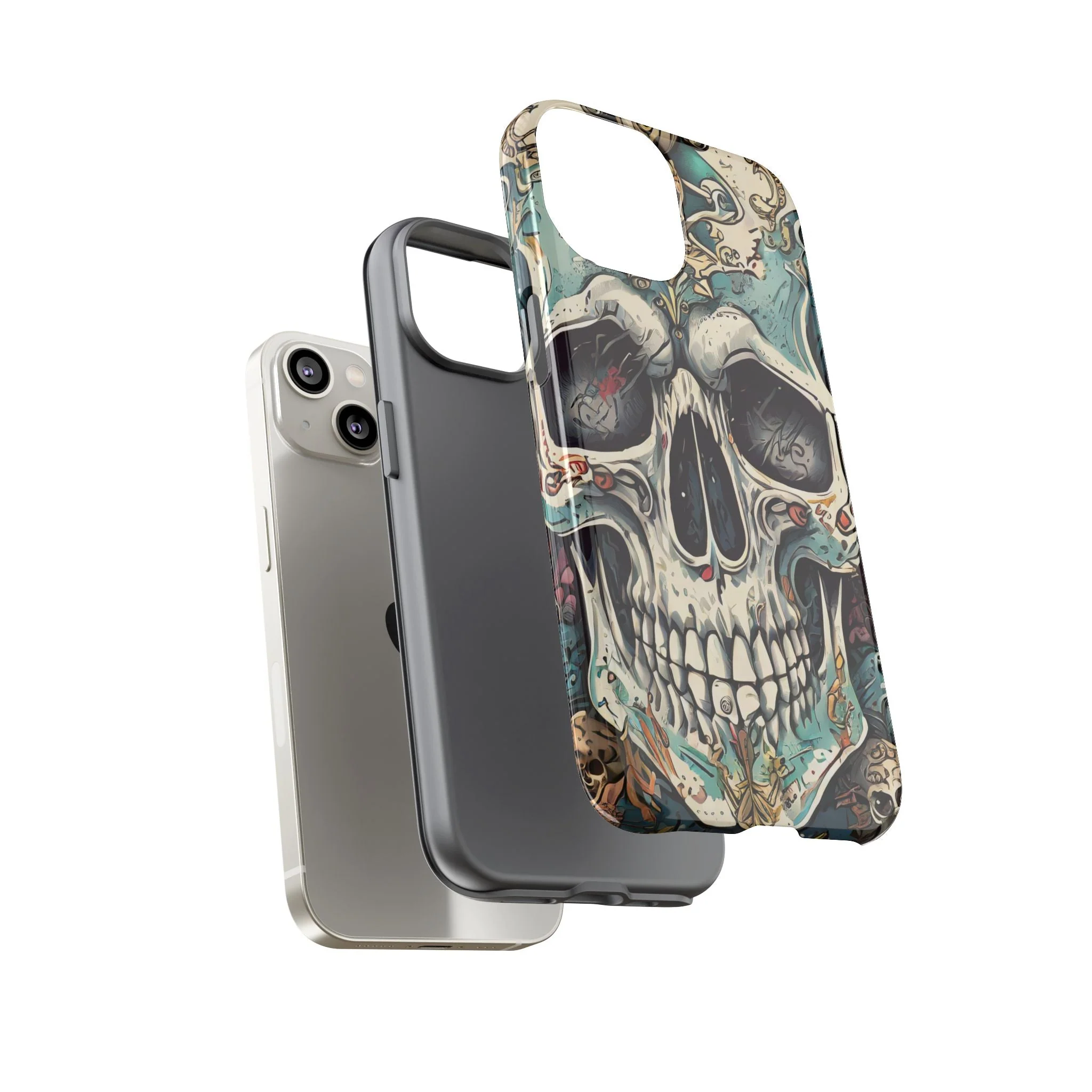 Abstract Skull Tough Phone Case - Image 74