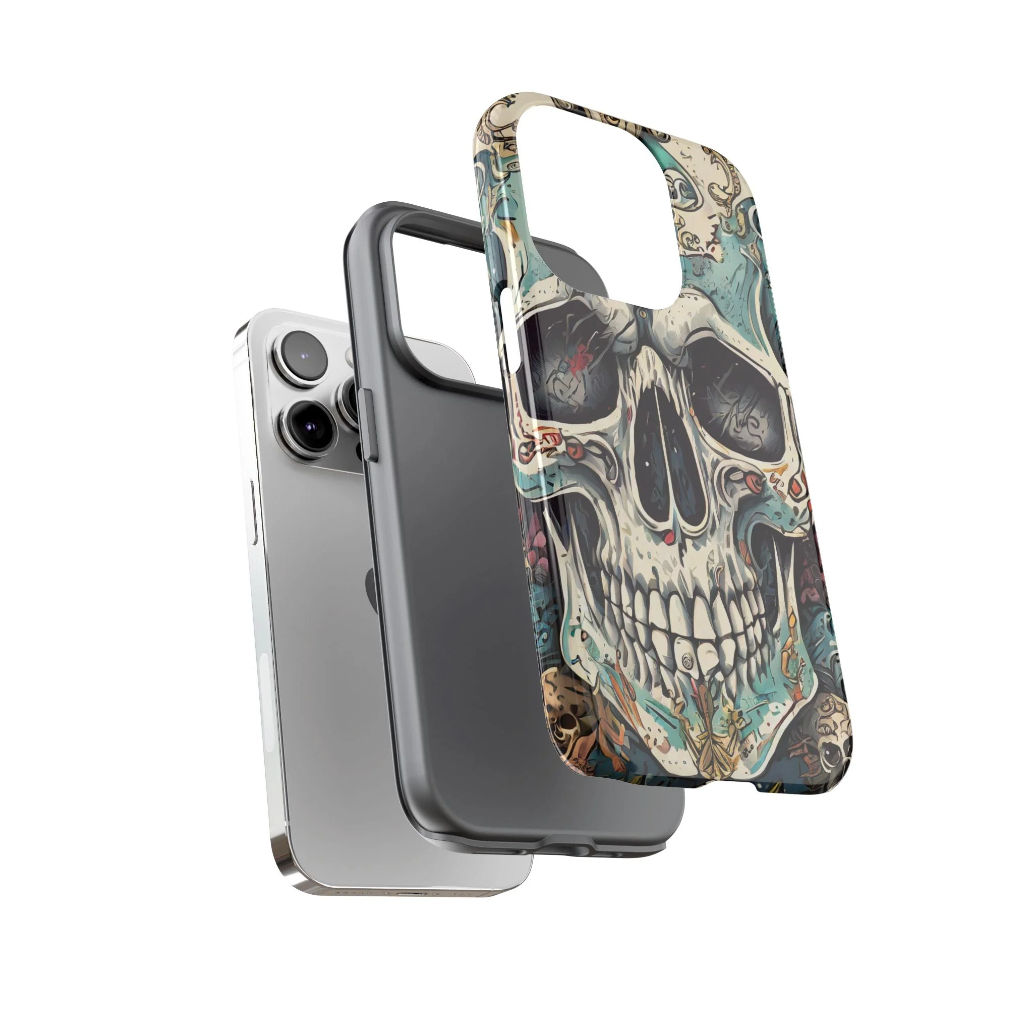 Abstract Skull Tough Phone Case - Image 80