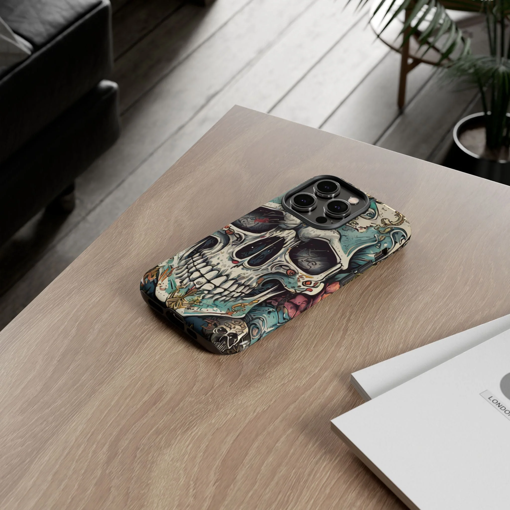 Abstract Skull Tough Phone Case - Image 81