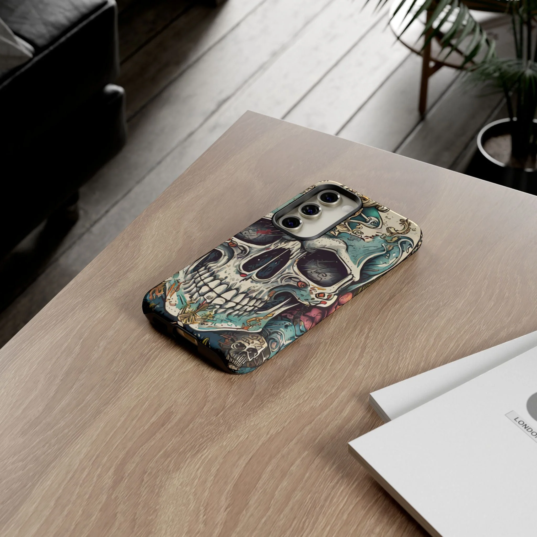 Abstract Skull Tough Phone Case - Image 87