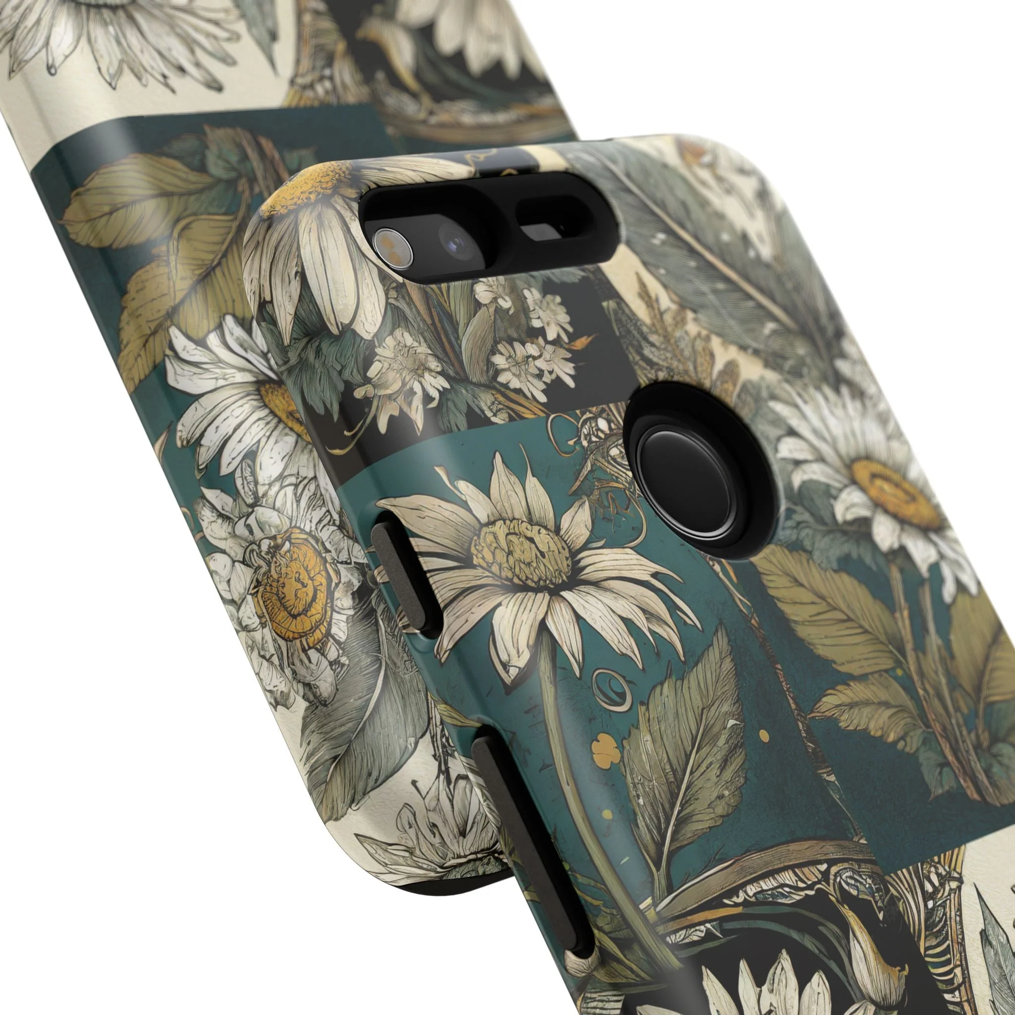 Abstract Teal Daisy Tough Phone Case - Image 127