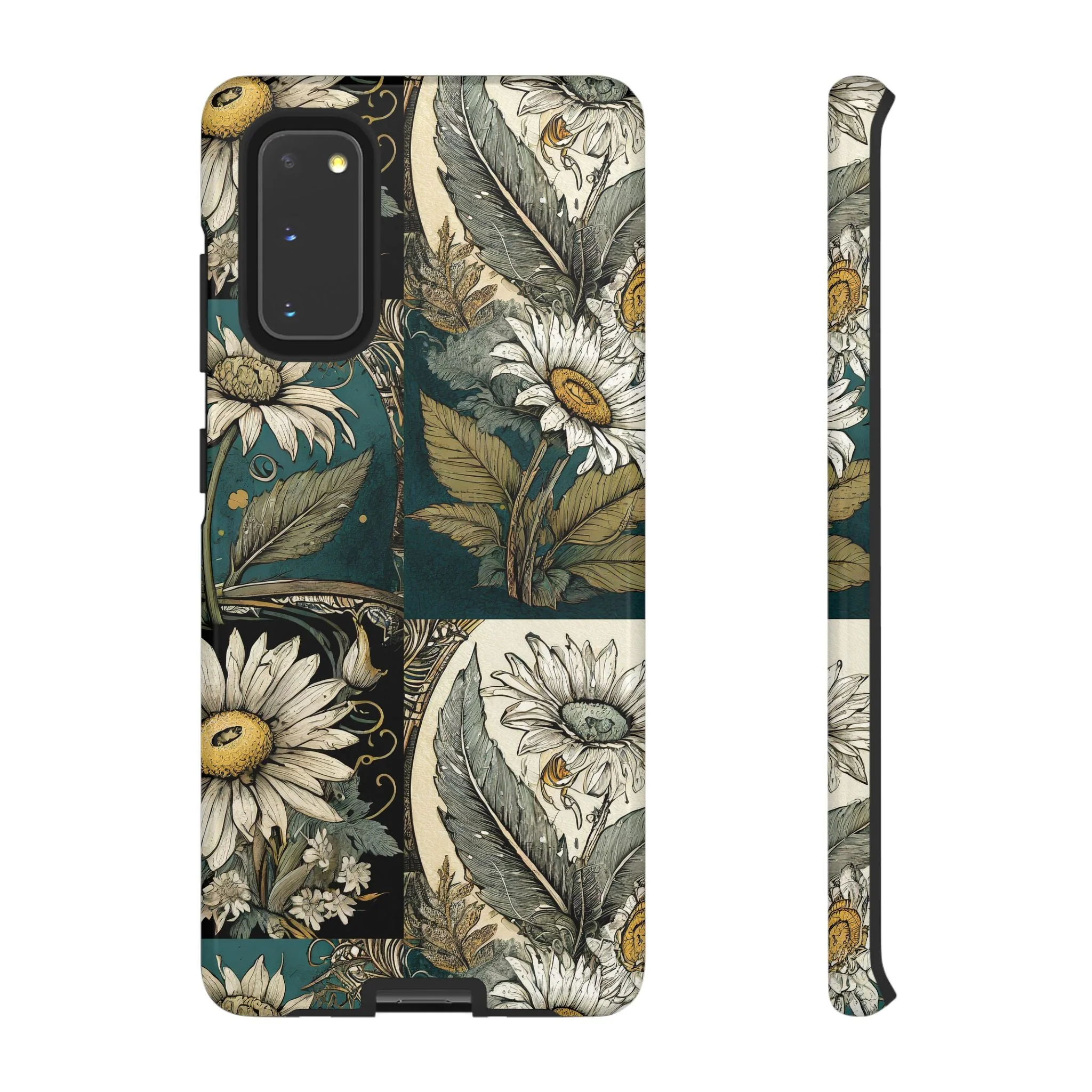 Abstract Teal Daisy Tough Phone Case - Image 13