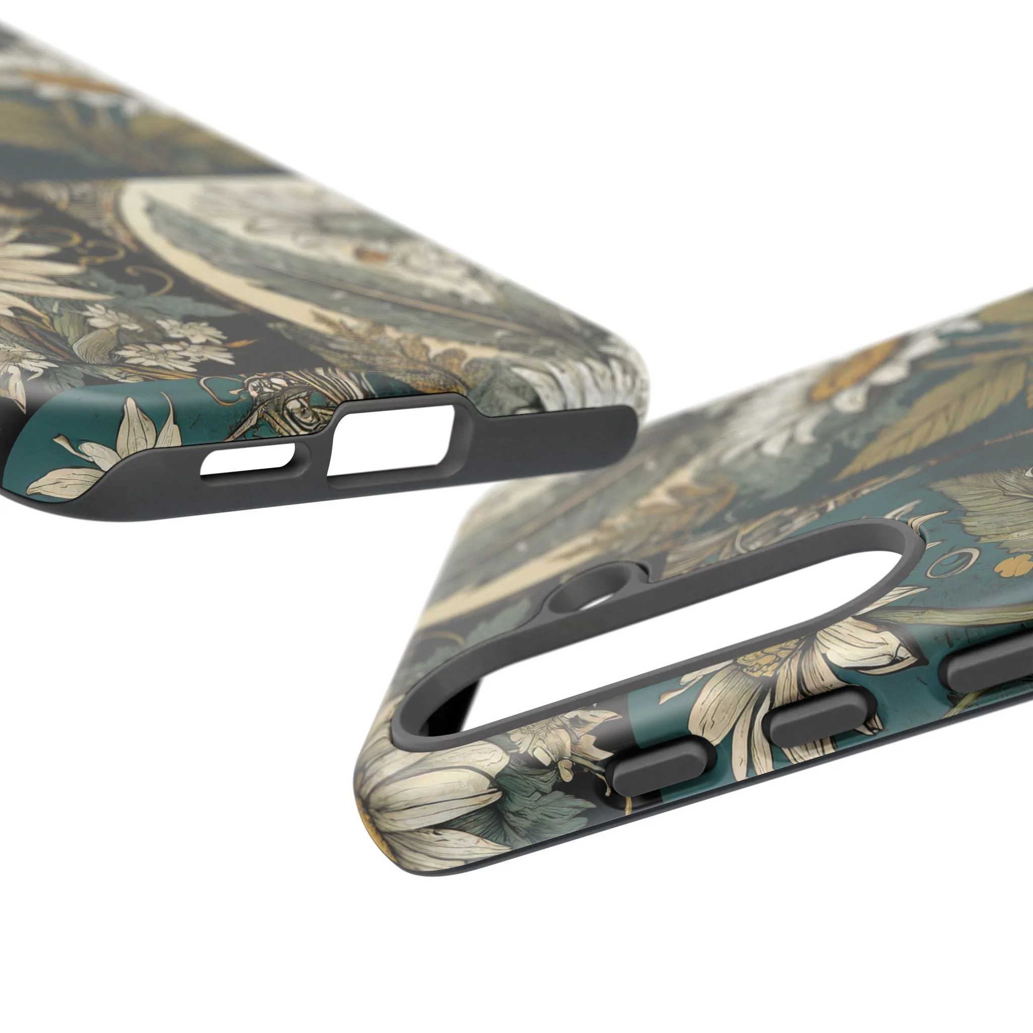 Abstract Teal Daisy Tough Phone Case - Image 137
