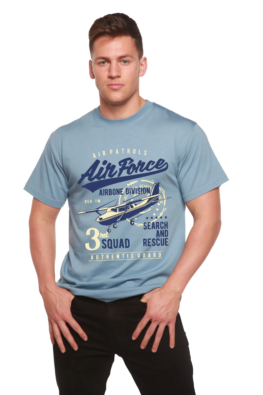 Air Force Men's Bamboo Viscose/Organic Cotton Short Sleeve Graphic T-Shirt - Image 14