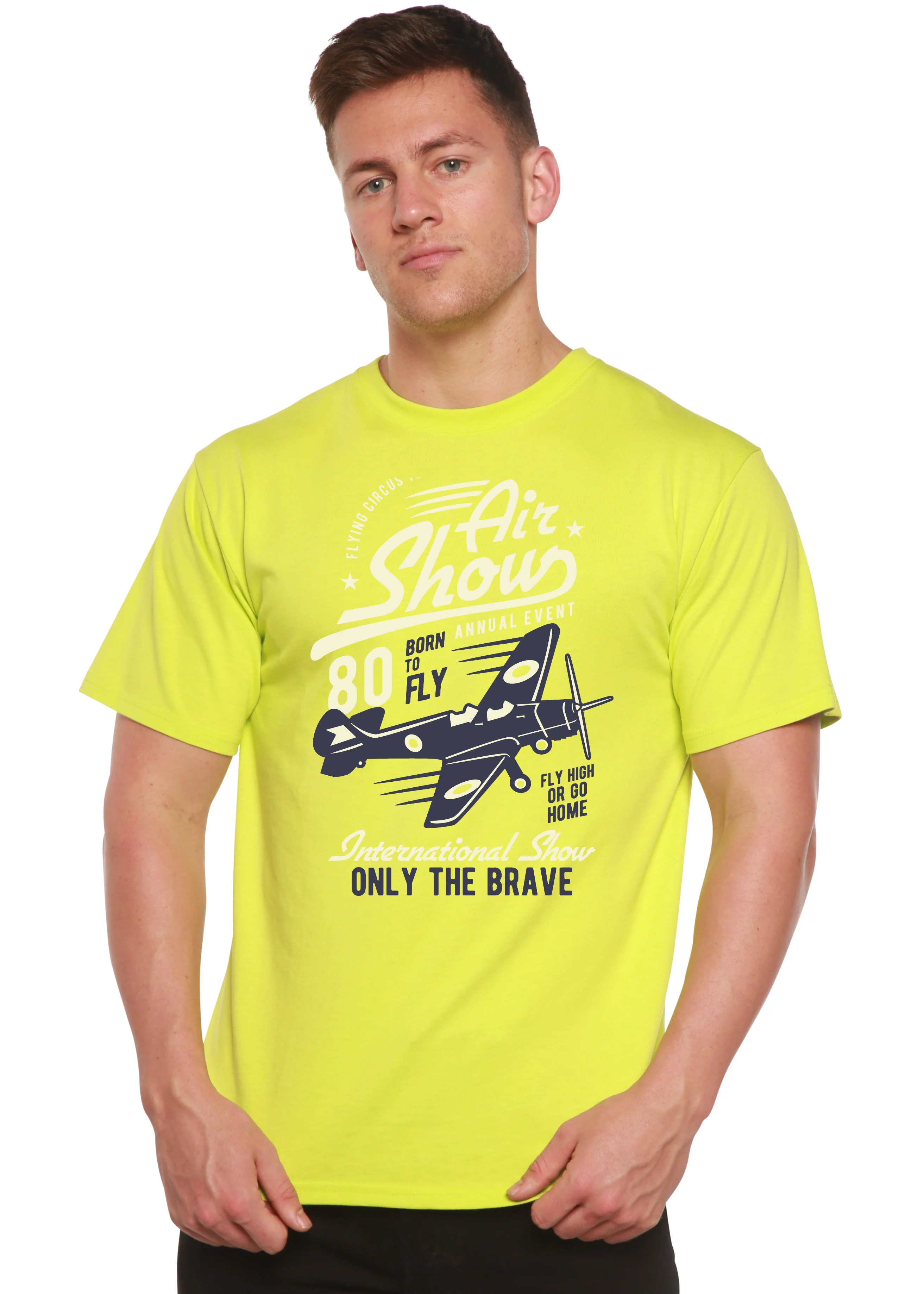 Air Show Men's Bamboo Viscose/Organic Cotton Short Sleeve Graphic T-Shirt - Image 7