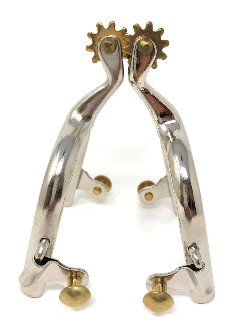 AJ Tack 1/2" Band Roping Spurs - Image 2