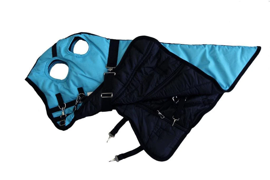 AJ Tack 1200D Waterproof Hood - Turquoise - Image 2