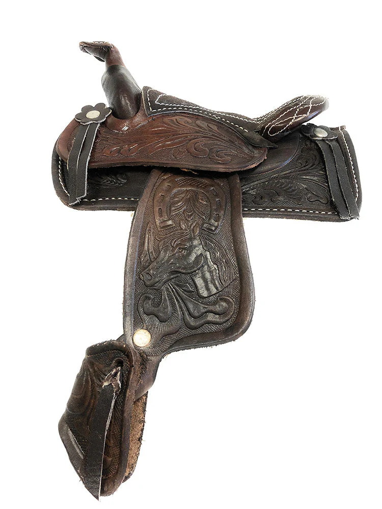 AJ Tack 5" Seat Decorative Western Saddle - Image 3