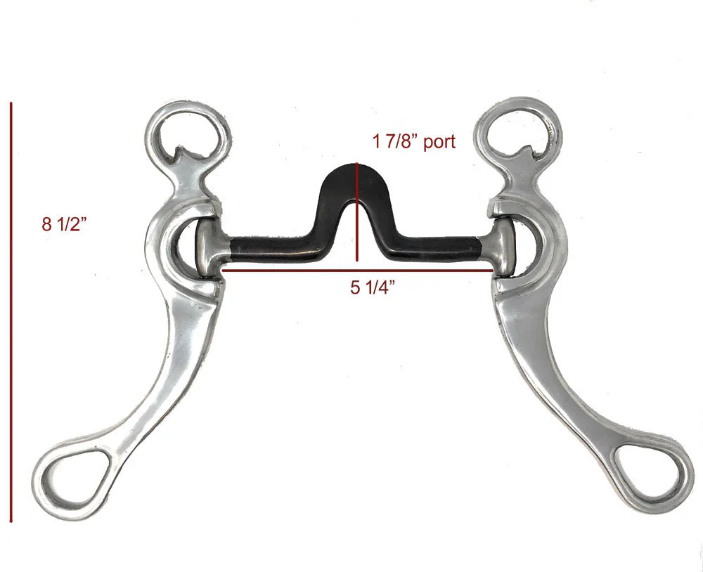 AJ Tack Aluminum Cheeks Swivel Port Spoon Bit - Image 3