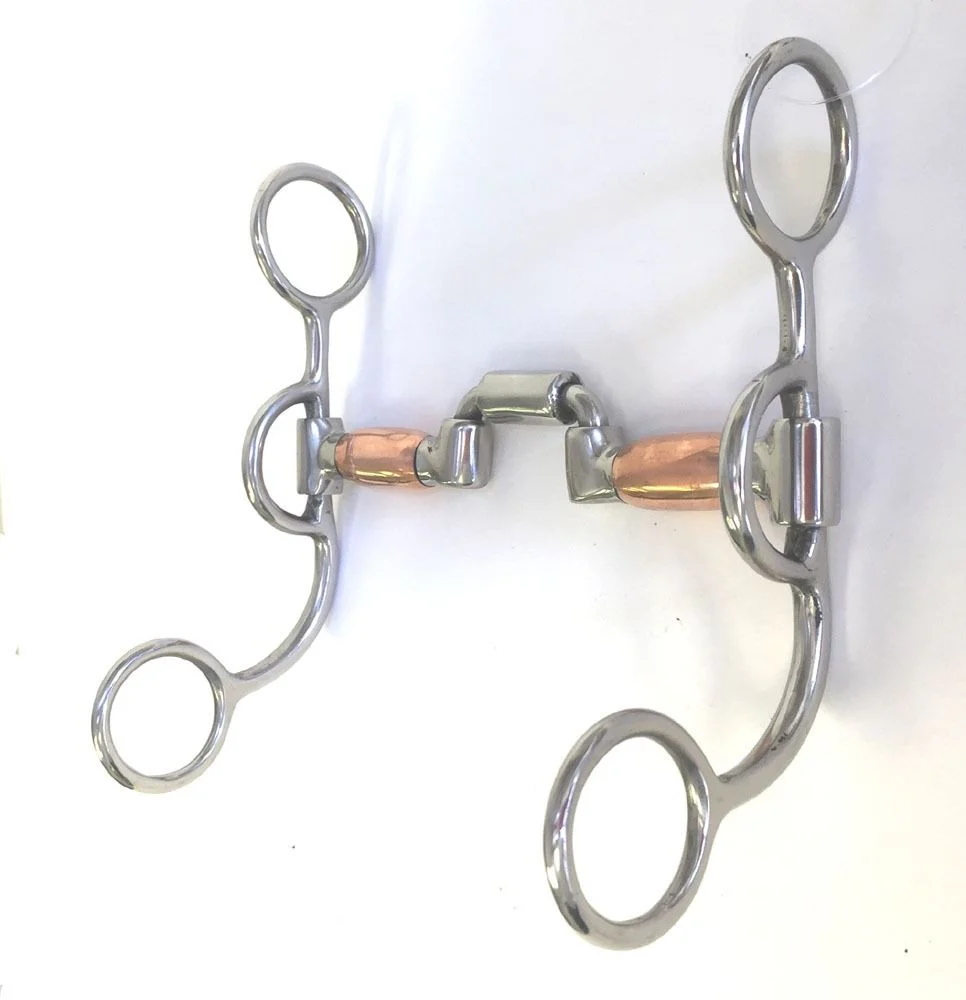 AJ Tack Argentine Short Shank Correction Bit with Copper Rollers - Image 2