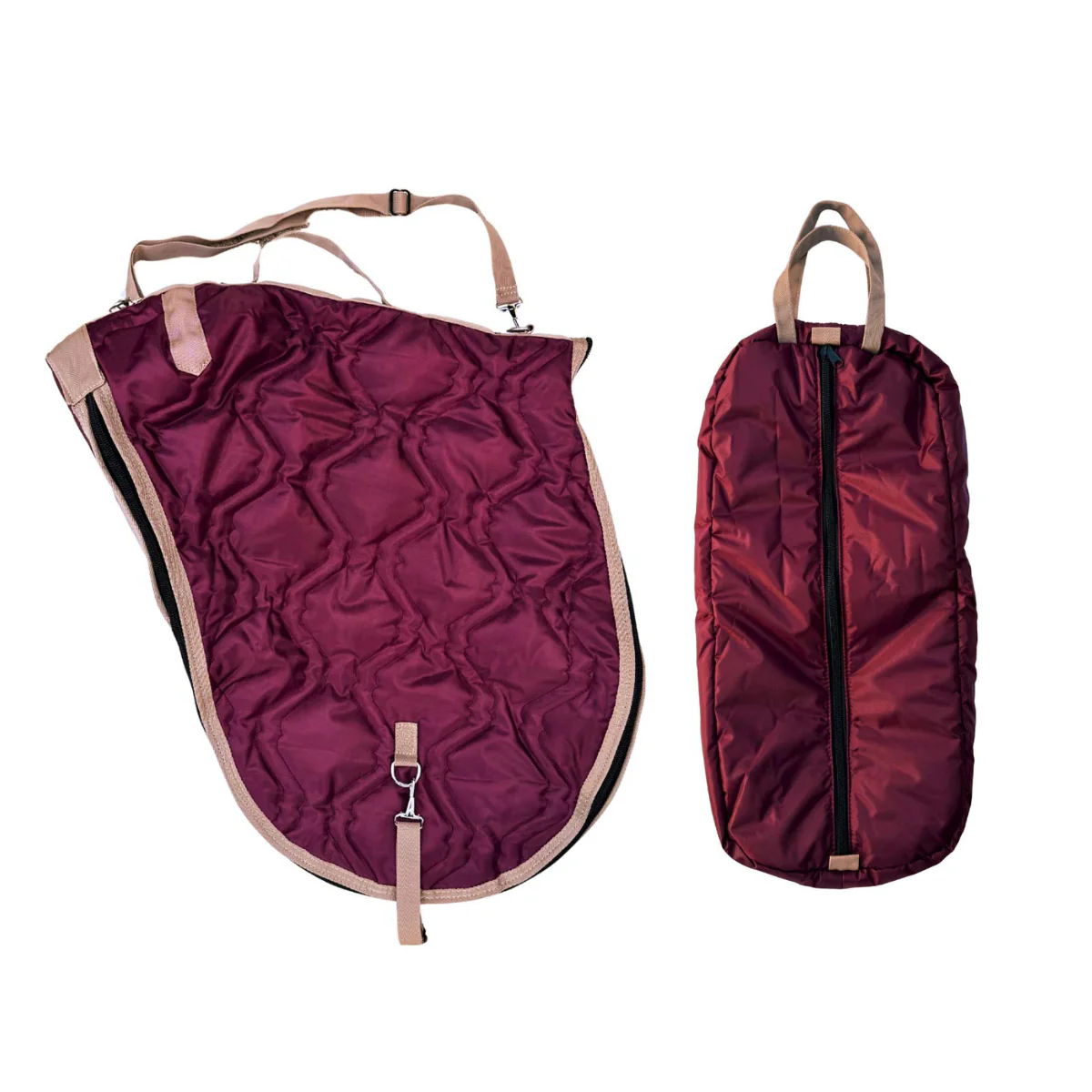 AJ Tack English Padded Saddle and Bridle Carrier Set - Image 27