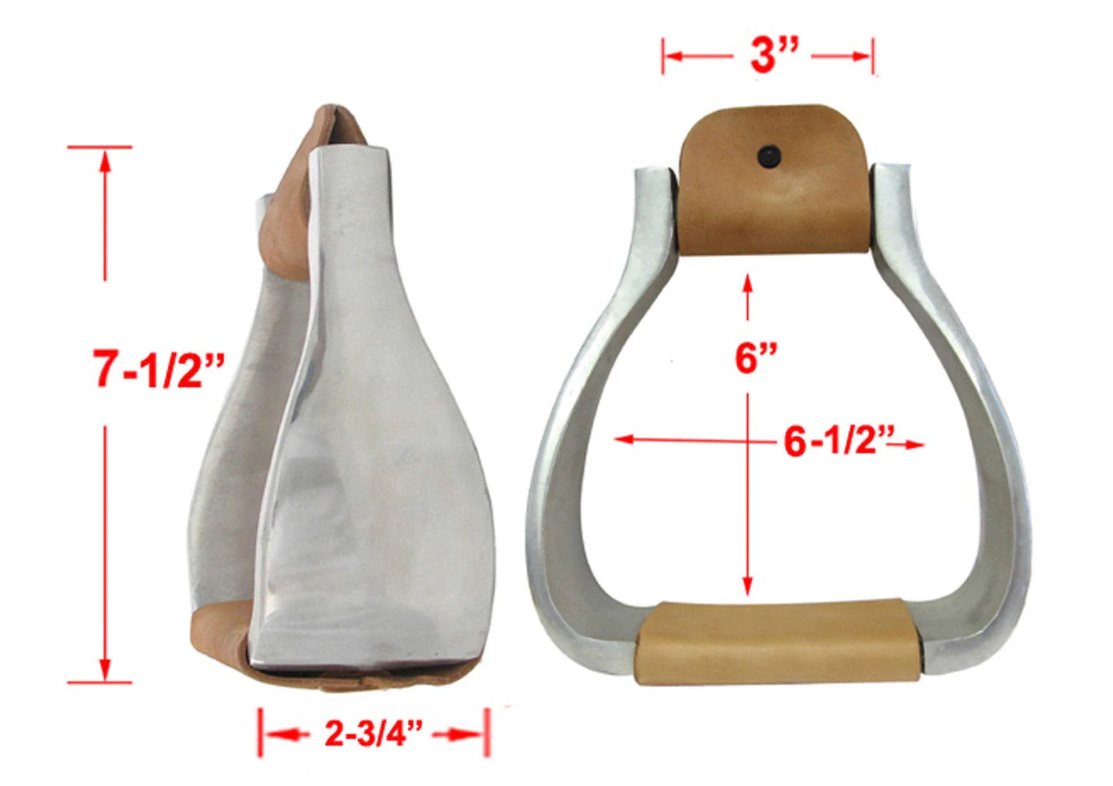 AJ Tack Engraved Aluminum Wide Bell Stirrups - Image 2