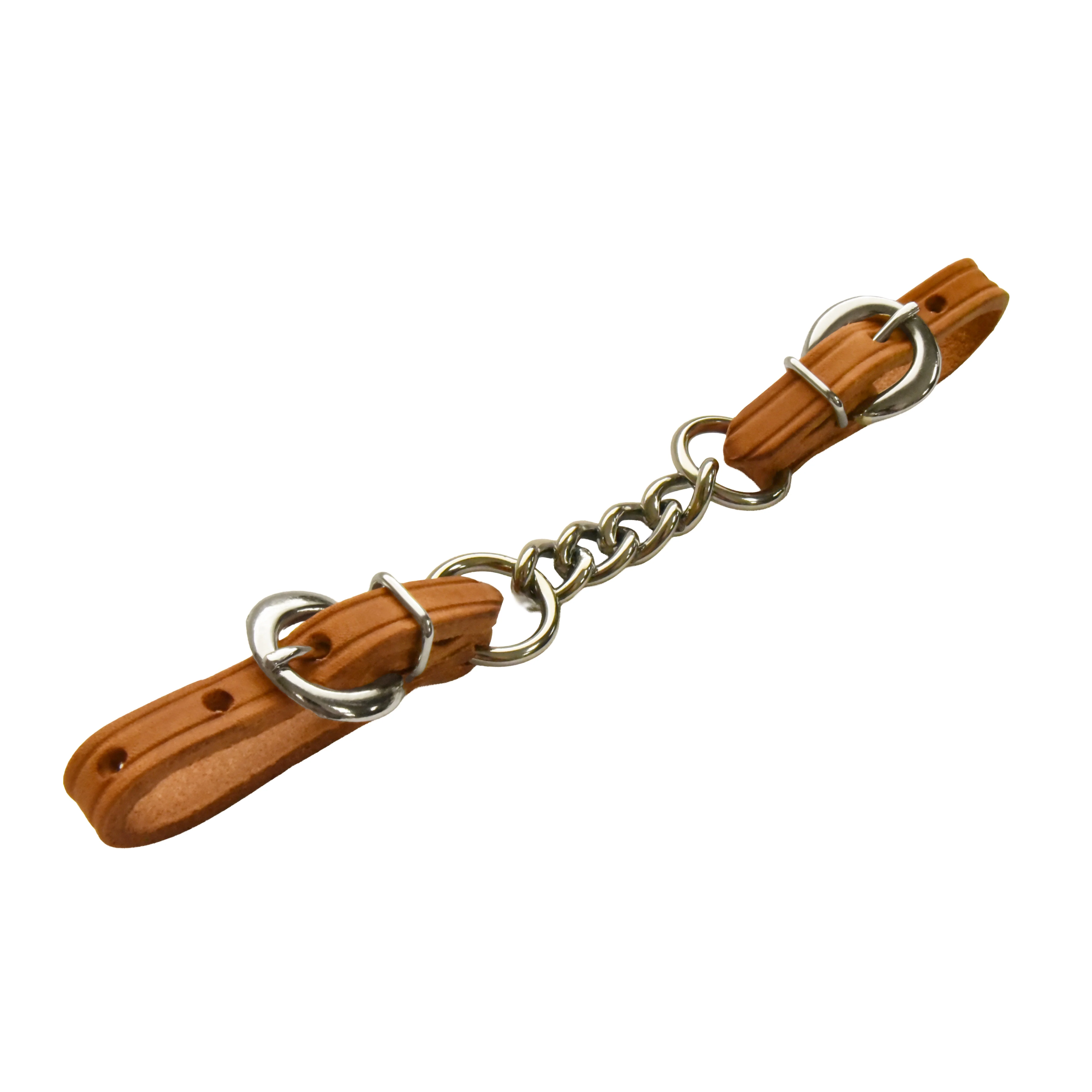 AJ Tack Harness Leather Curb Chain - Image 2