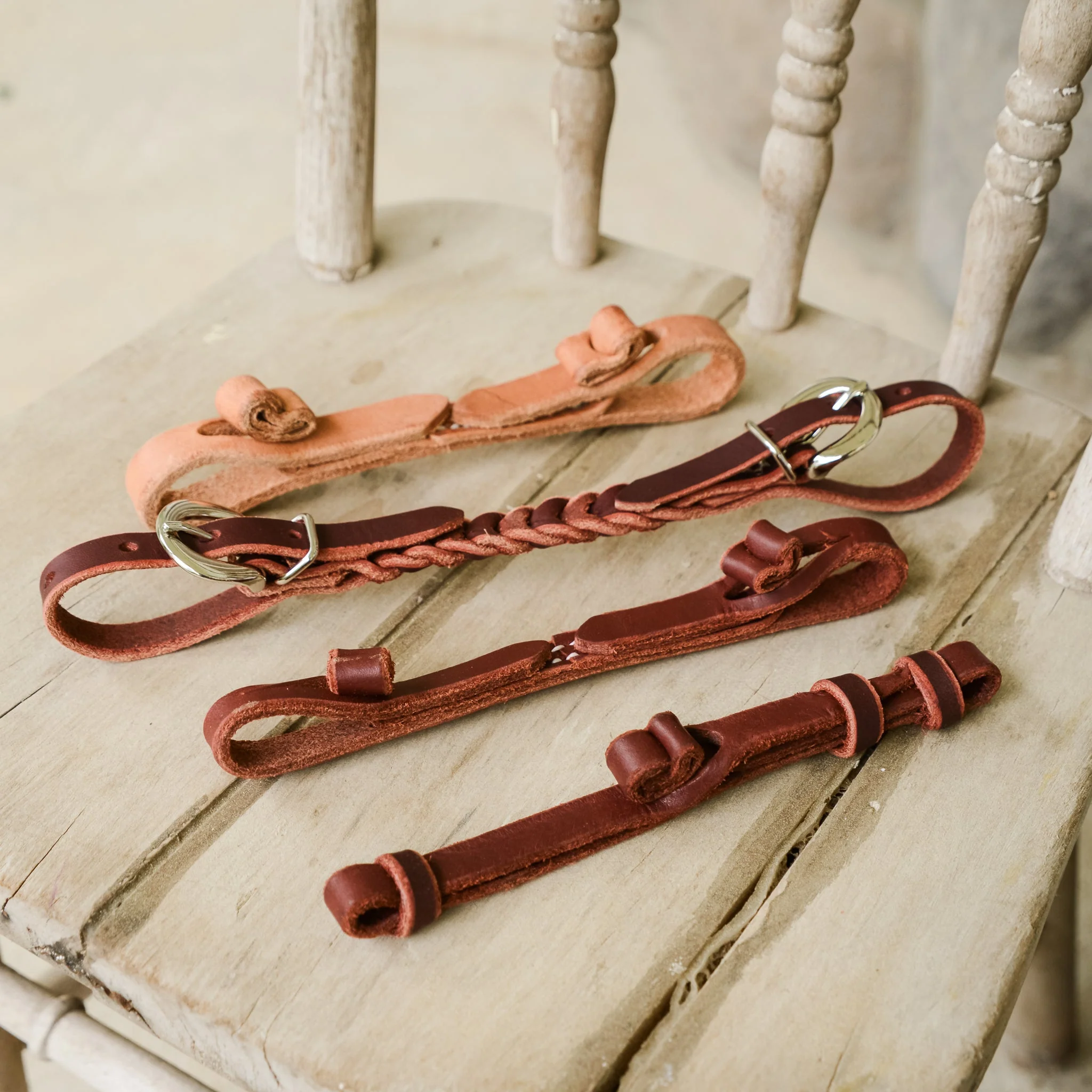 AJ Tack Latigo Leather 2 Button Curb - Image 4