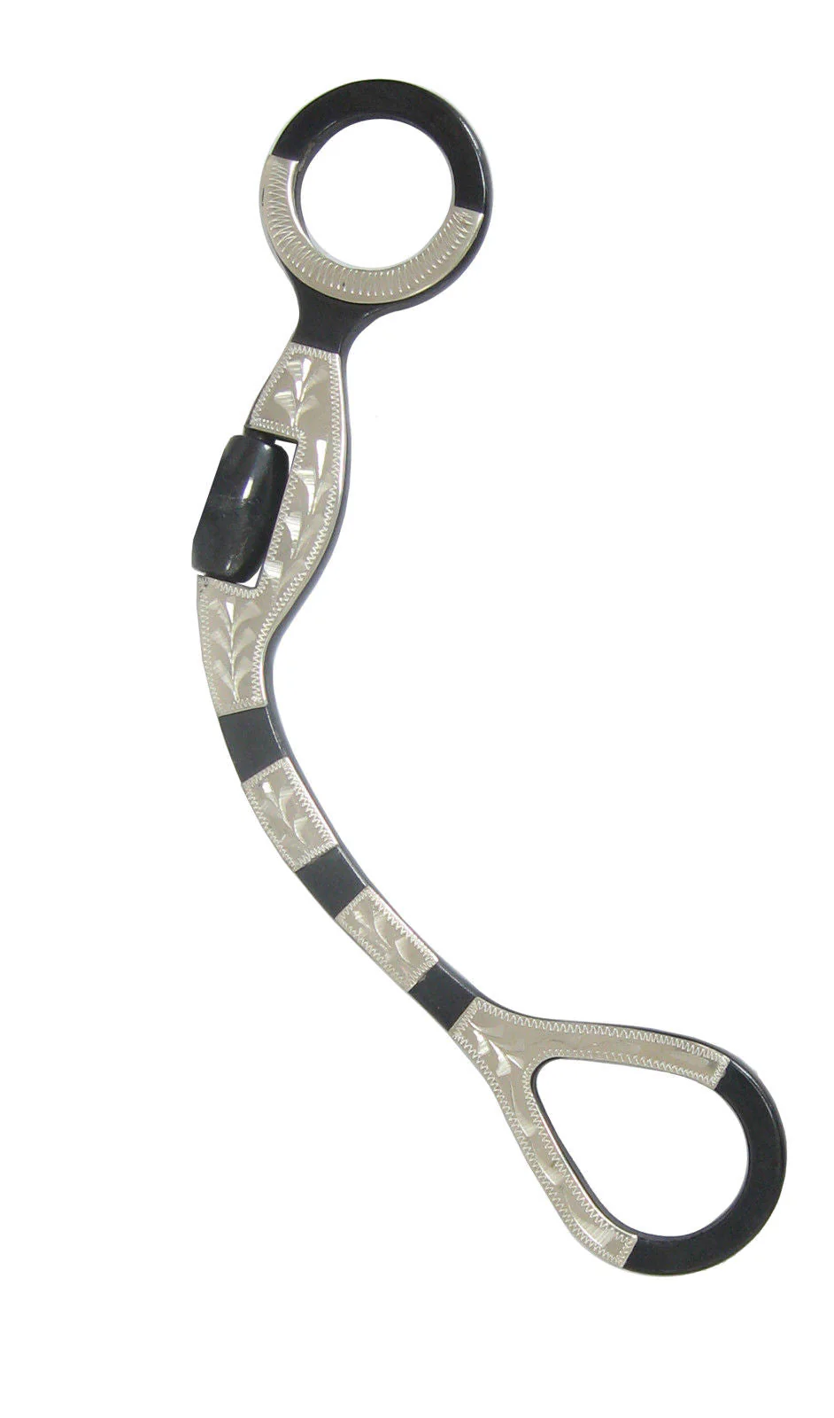 AJ Tack Medium Port Bit with Engraved Cheeks - Image 2
