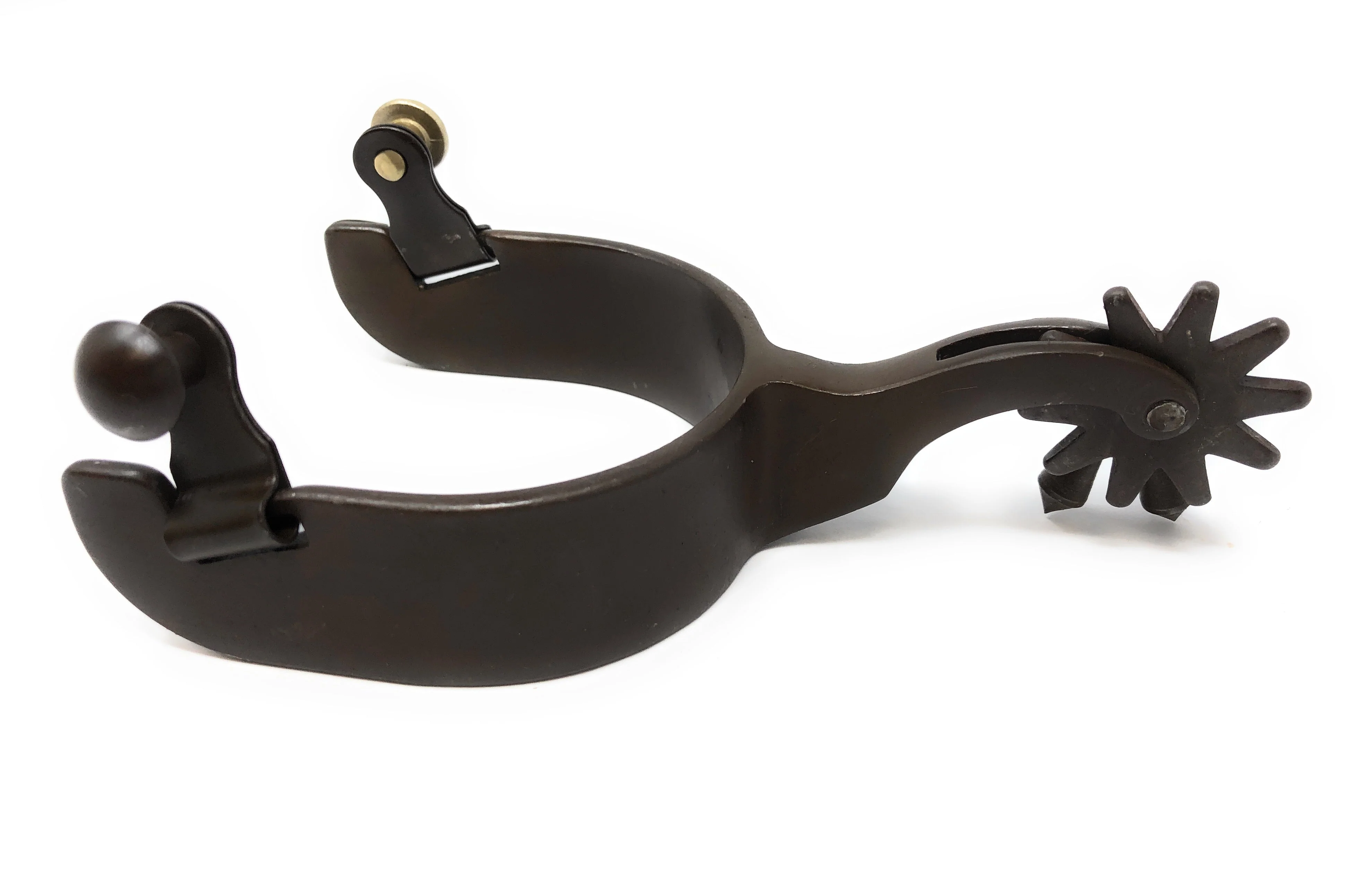 AJ Tack Men's Antique Brown Team Roping Spurs - Image 4