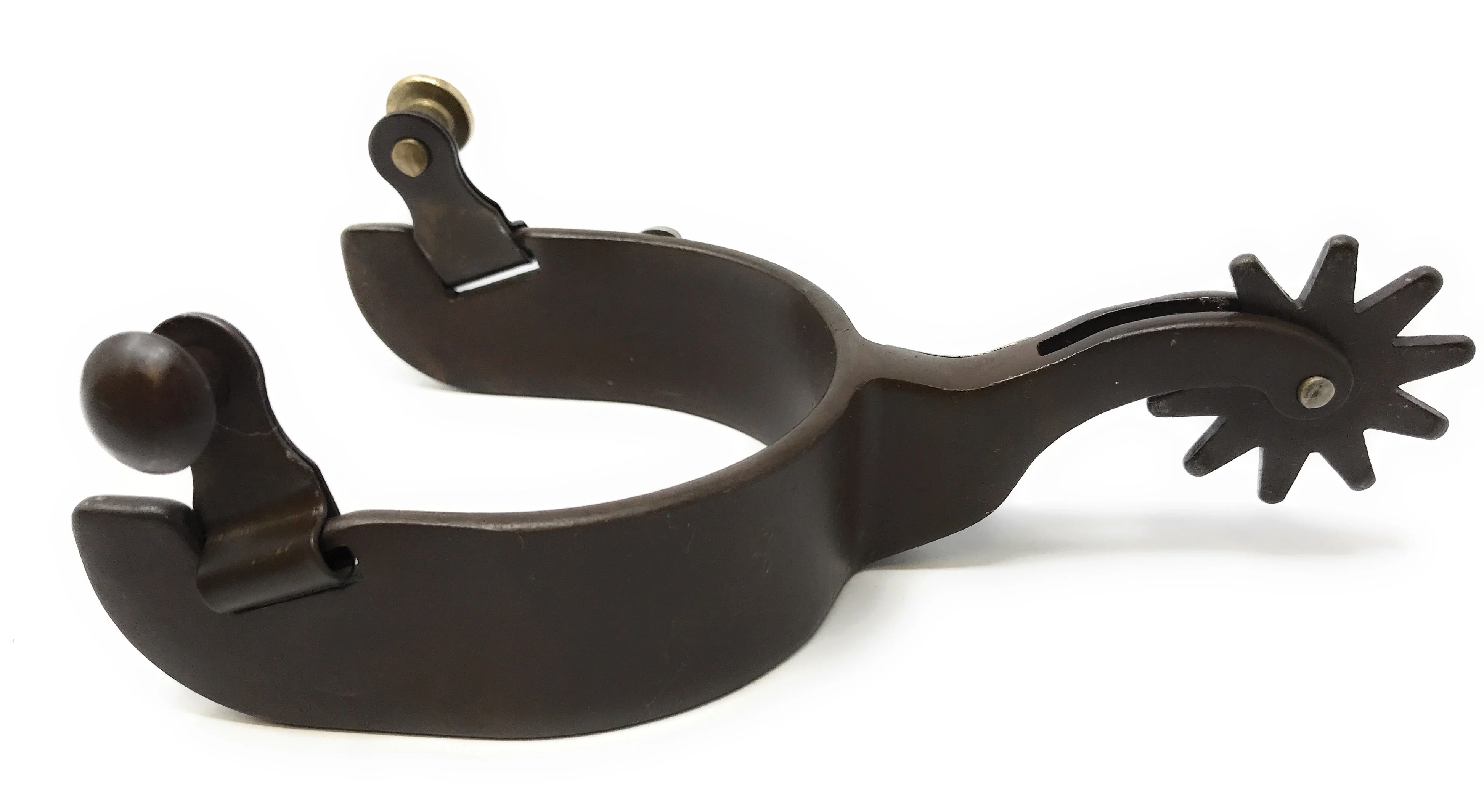 AJ Tack Men's Antique Brown Team Roping Spurs - Image 4